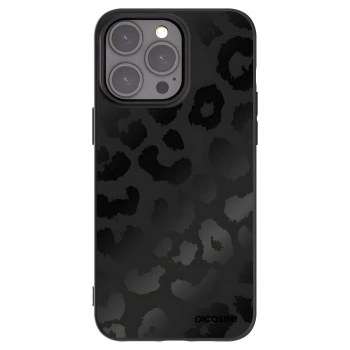 Picasee husă neagră din silicon pentru Apple iPhone 15 Pro Max - Midnight Leopard