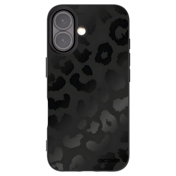 Picasee husă neagră din silicon pentru Apple iPhone 16 - Midnight Leopard