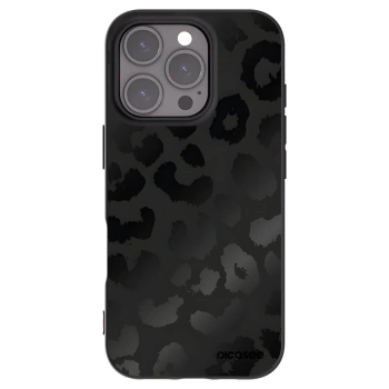 Picasee husă neagră din silicon pentru Apple iPhone 16 Pro - Midnight Leopard
