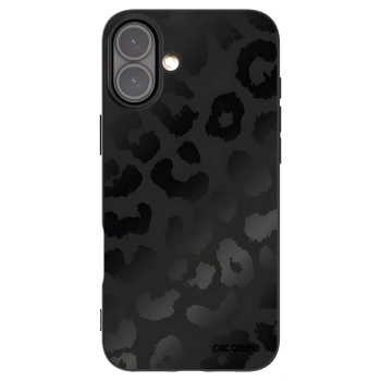 Picasee husă neagră din silicon pentru Apple iPhone 16 Plus - Midnight Leopard