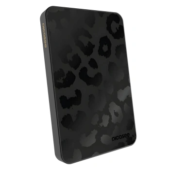 Powerbank cu MagSafe 5 000 mAh cu design propriu Gri - Midnight Leopard