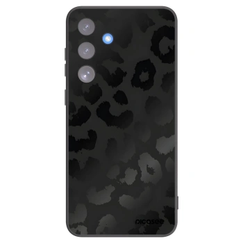 Picasee husă neagră din silicon pentru Samsung Galaxy S25 FE 5G - Midnight Leopard