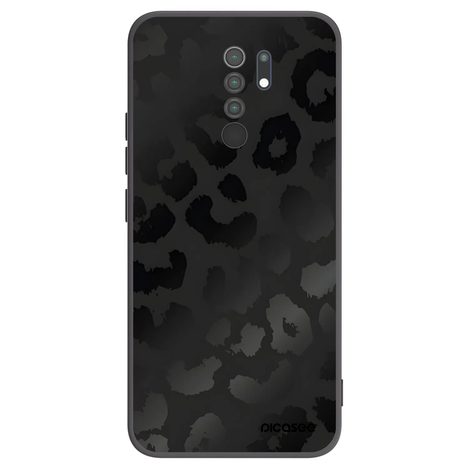 Picasee husă neagră din silicon pentru Xiaomi Redmi 9 - Midnight Leopard