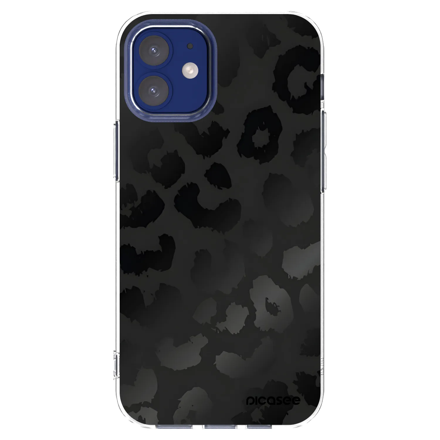 Picasee husă transparentă din silicon pentru Apple iPhone 12 mini - Midnight Leopard