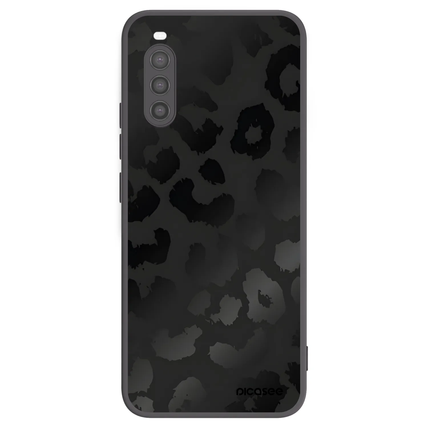 Picasee husă neagră din silicon pentru Sony Xperia 10 II - Midnight Leopard