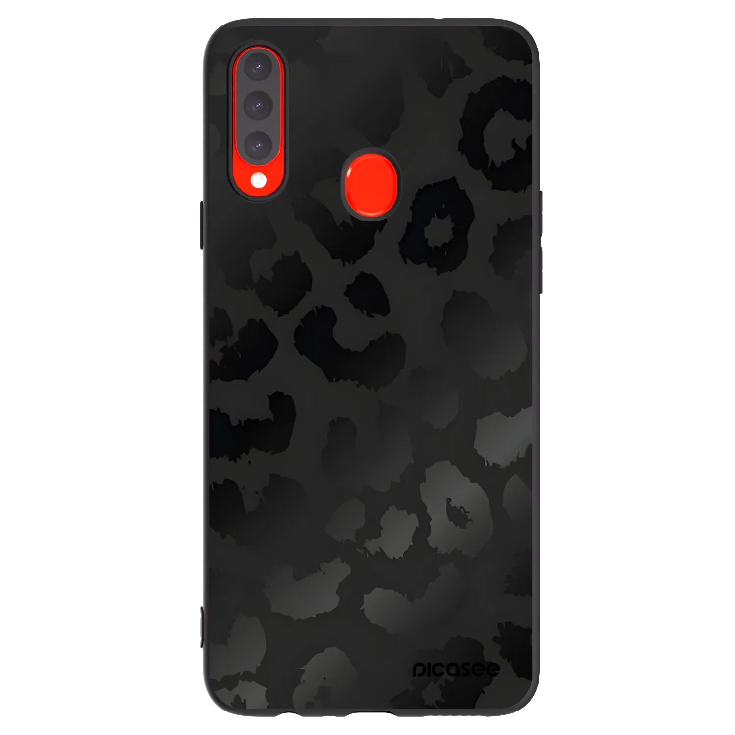 Picasee husă neagră din silicon pentru Samsung Galaxy A20s - Midnight Leopard