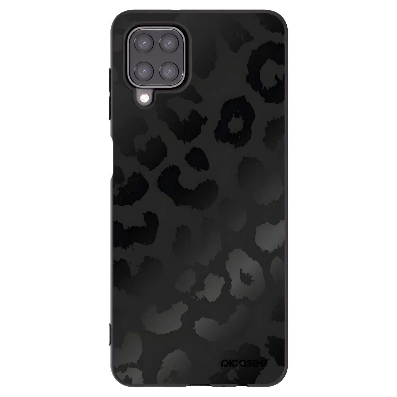 Picasee husă neagră din silicon pentru Samsung Galaxy A12 A125F - Midnight Leopard