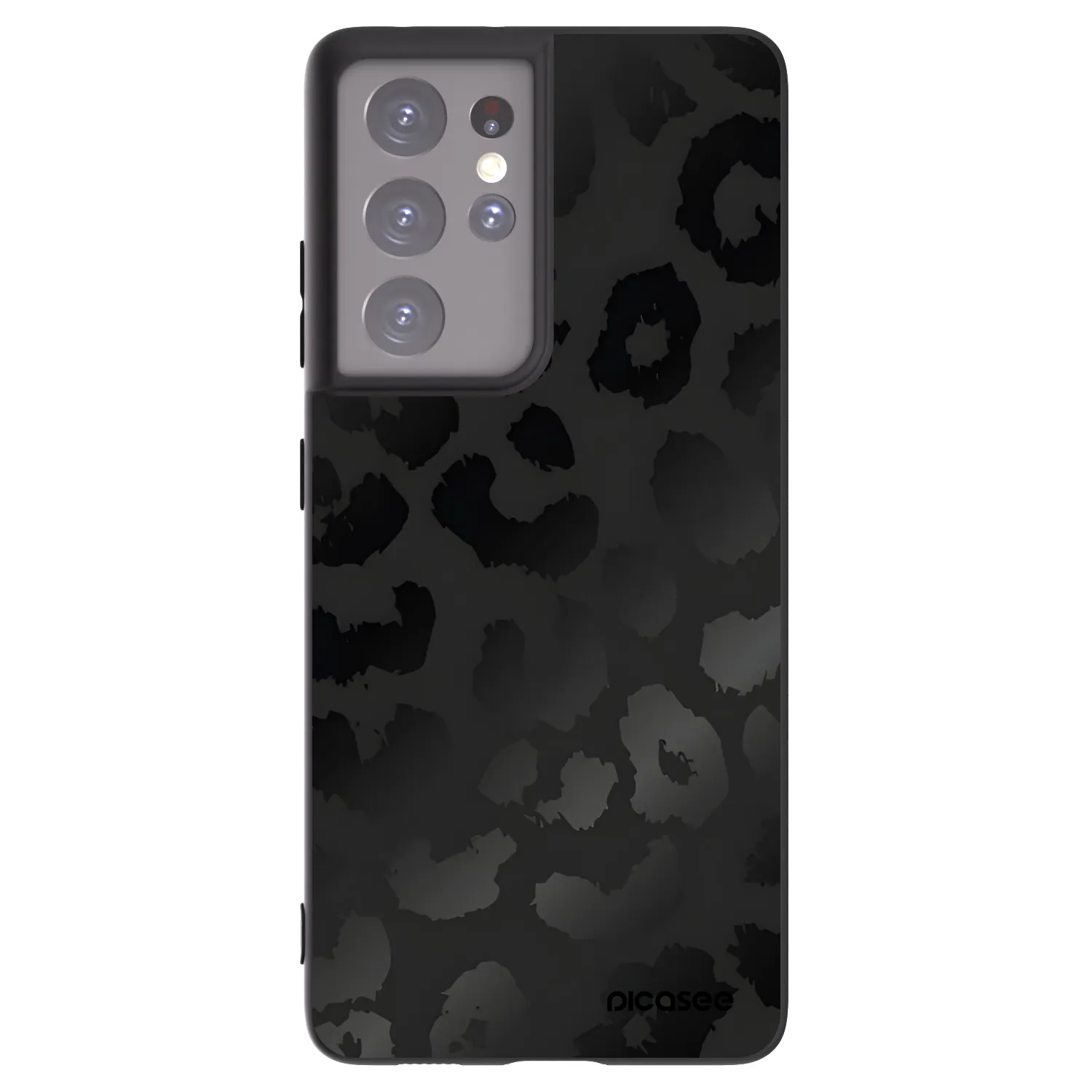 Picasee husă neagră din silicon pentru Samsung Galaxy S21 Ultra 5G G998B - Midnight Leopard