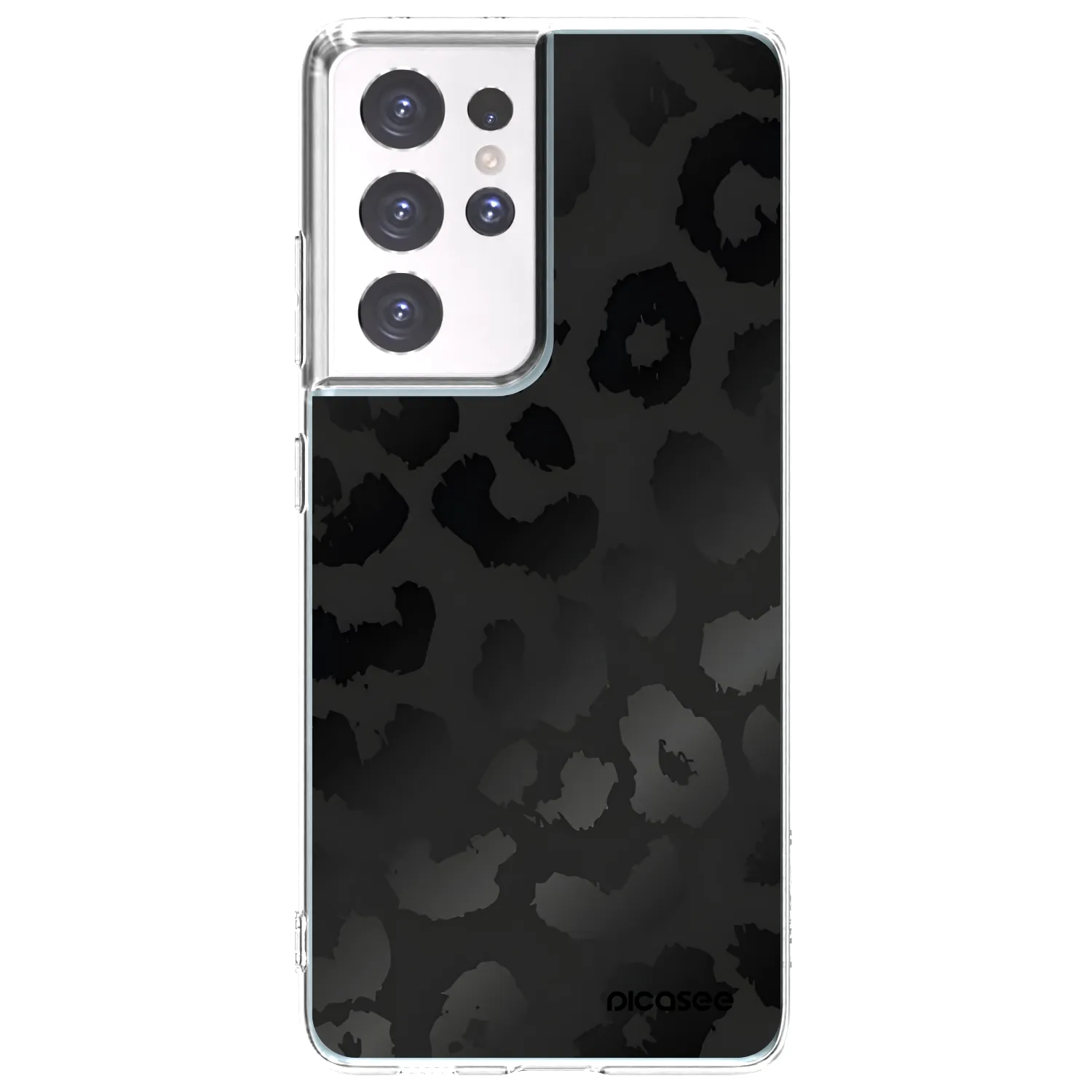 Picasee husă transparentă din silicon pentru Samsung Galaxy S21 Ultra 5G G998B - Midnight Leopard