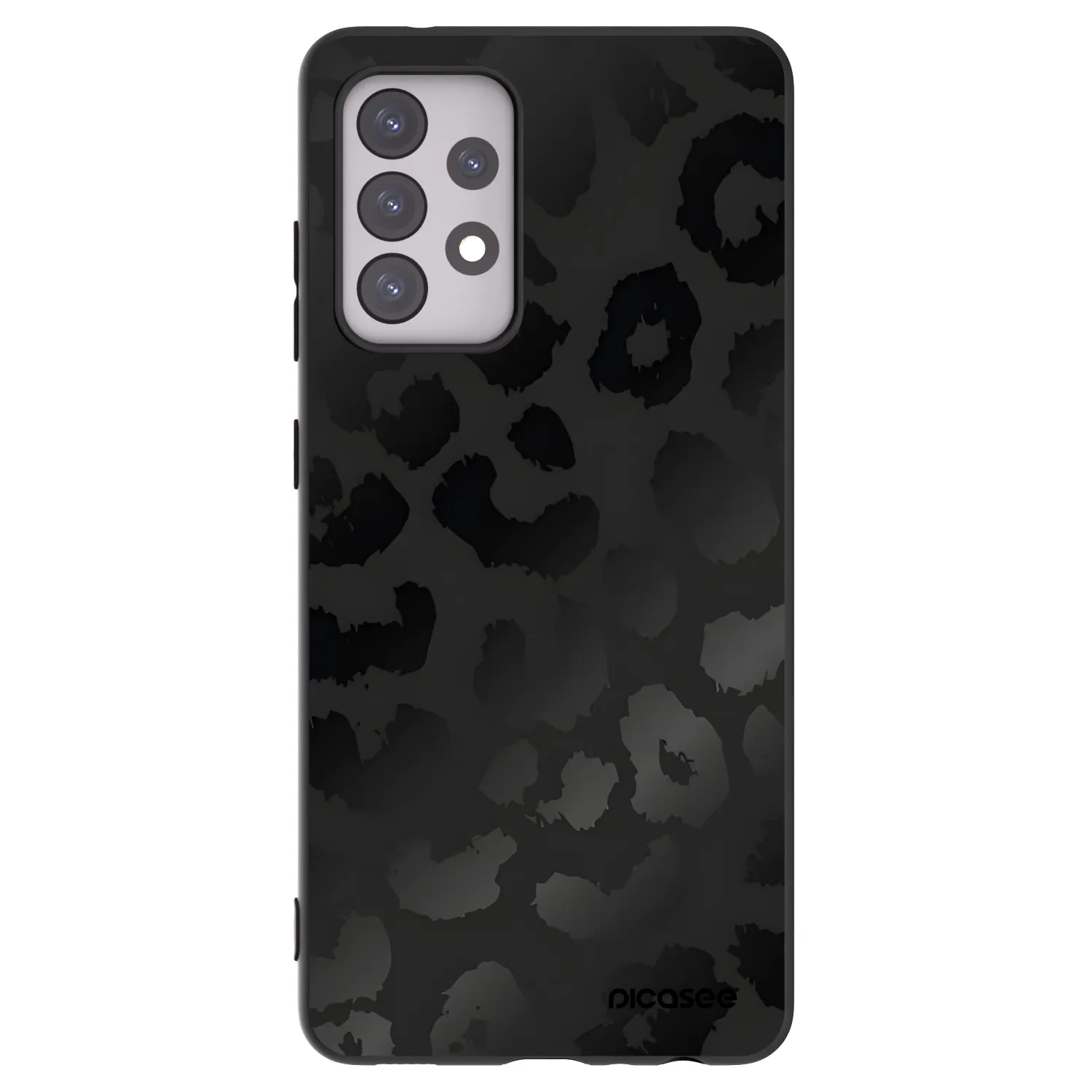 Picasee husă neagră din silicon pentru Samsung Galaxy A52 5G A525F - Midnight Leopard