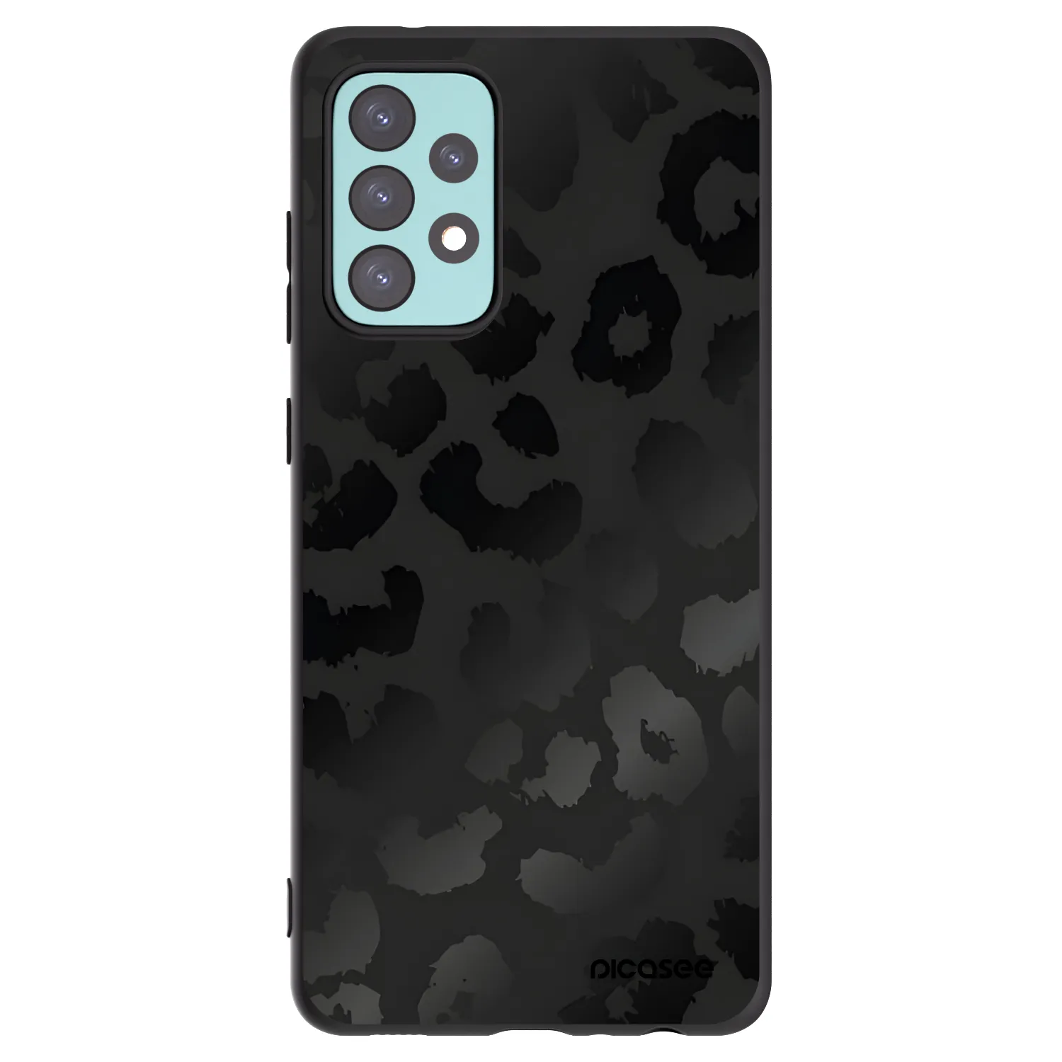 Picasee husă neagră din silicon pentru Samsung Galaxy A72 A725F - Midnight Leopard