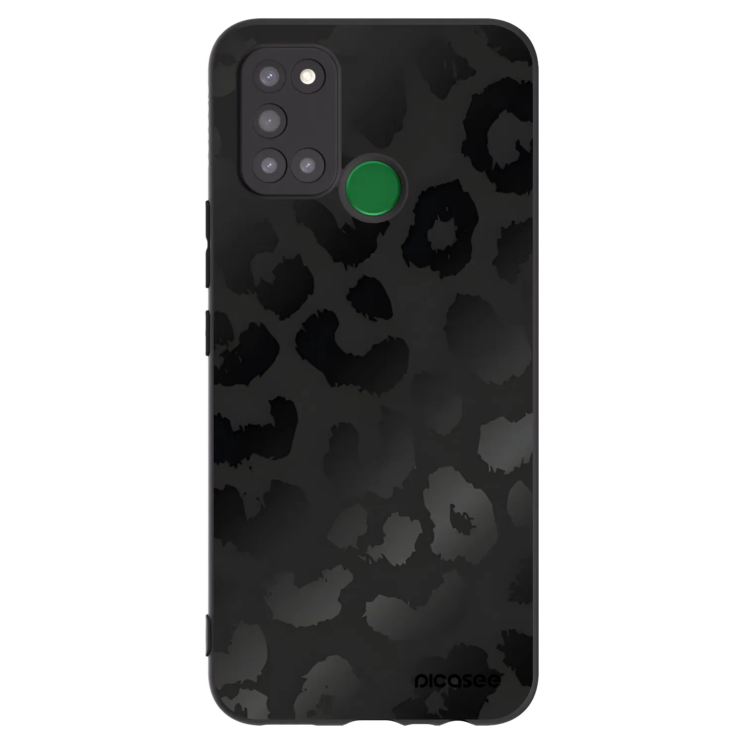 Picasee husă neagră din silicon pentru Realme 7i - Midnight Leopard