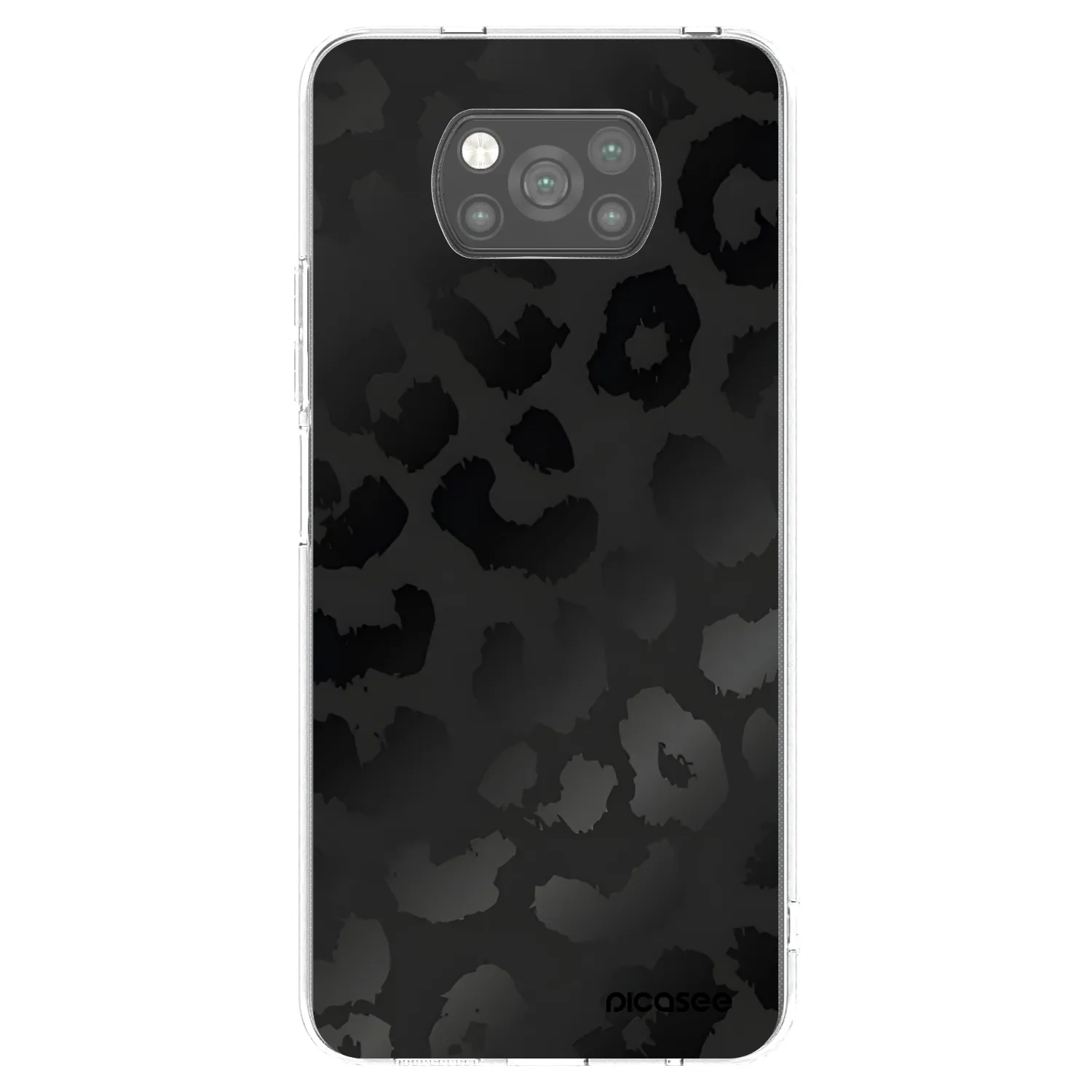 Picasee husă neagră din silicon pentru Xiaomi Poco X3 Pro - Midnight Leopard