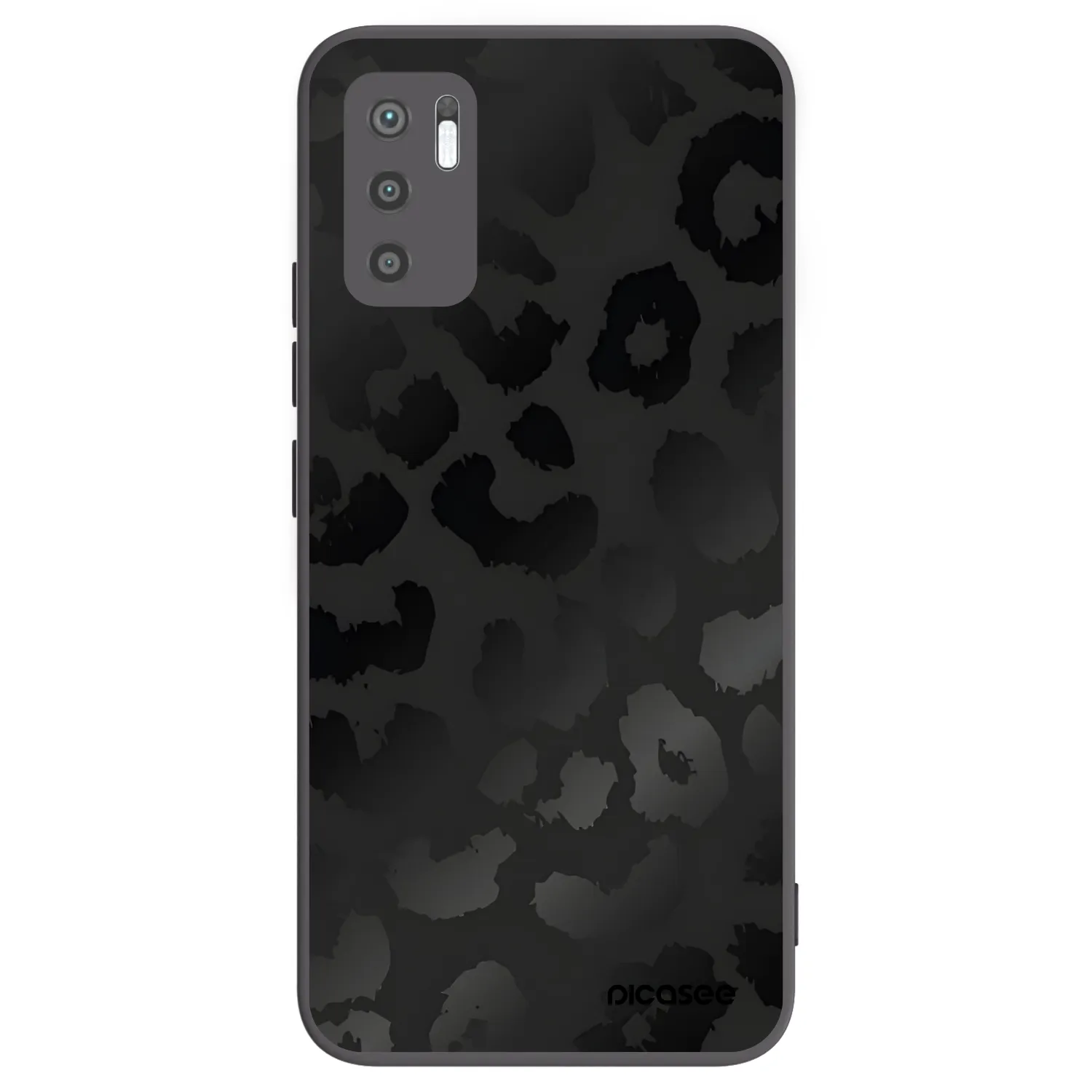 Picasee husă neagră din silicon pentru Xiaomi Redmi Note 10 5G - Midnight Leopard