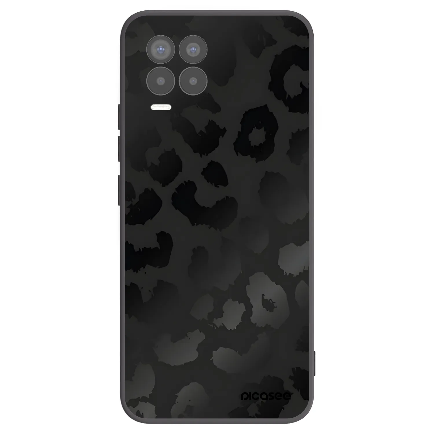 Picasee husă neagră din silicon pentru Realme 8 4G - Midnight Leopard