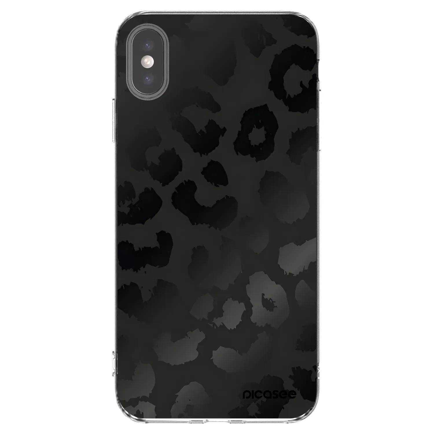 Picasee husă transparentă din silicon pentru Apple iPhone XS Max - Midnight Leopard