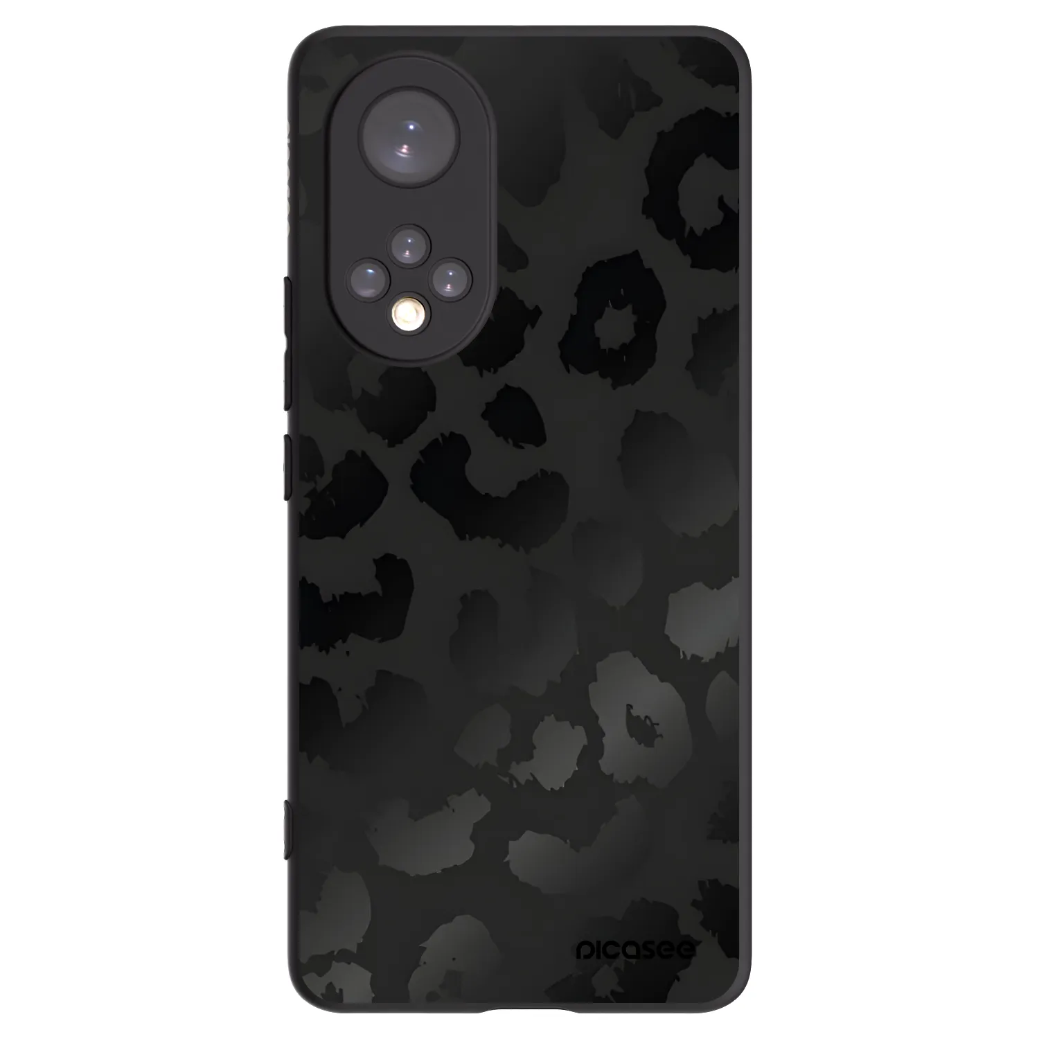 Picasee husă neagră din silicon pentru Honor 50 5G - Midnight Leopard