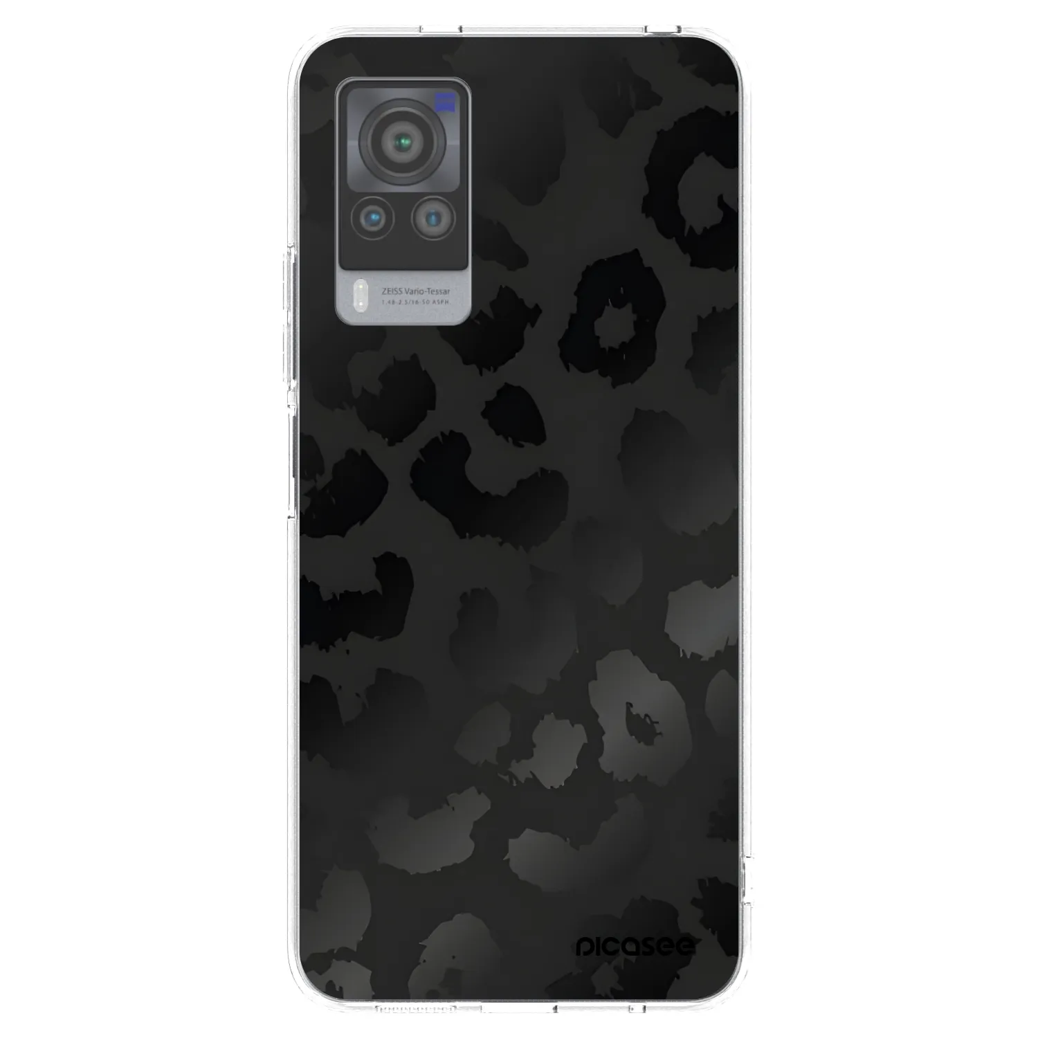 Picasee husă transparentă din silicon pentru Vivo X60 Pro 5G - Midnight Leopard