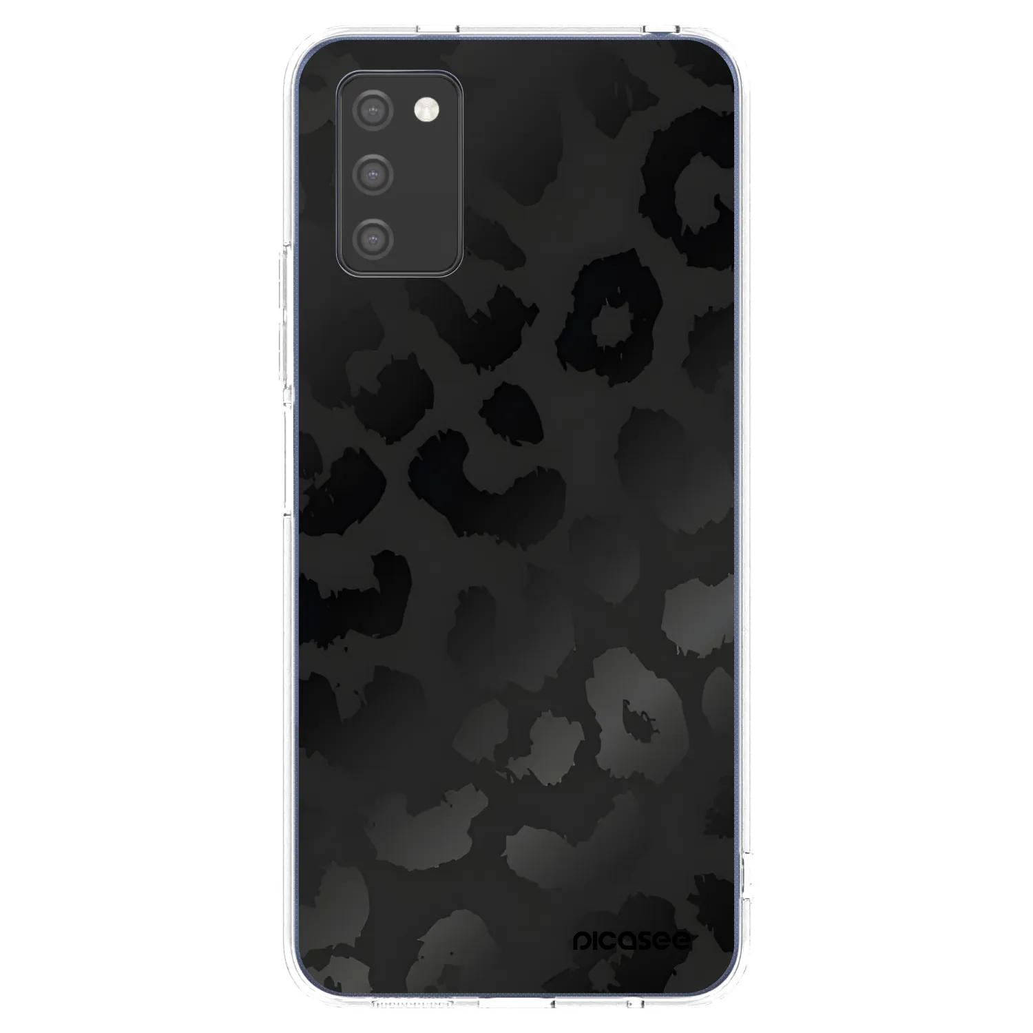 Picasee husă transparentă din silicon pentru Samsung Galaxy A03s A037G - Midnight Leopard