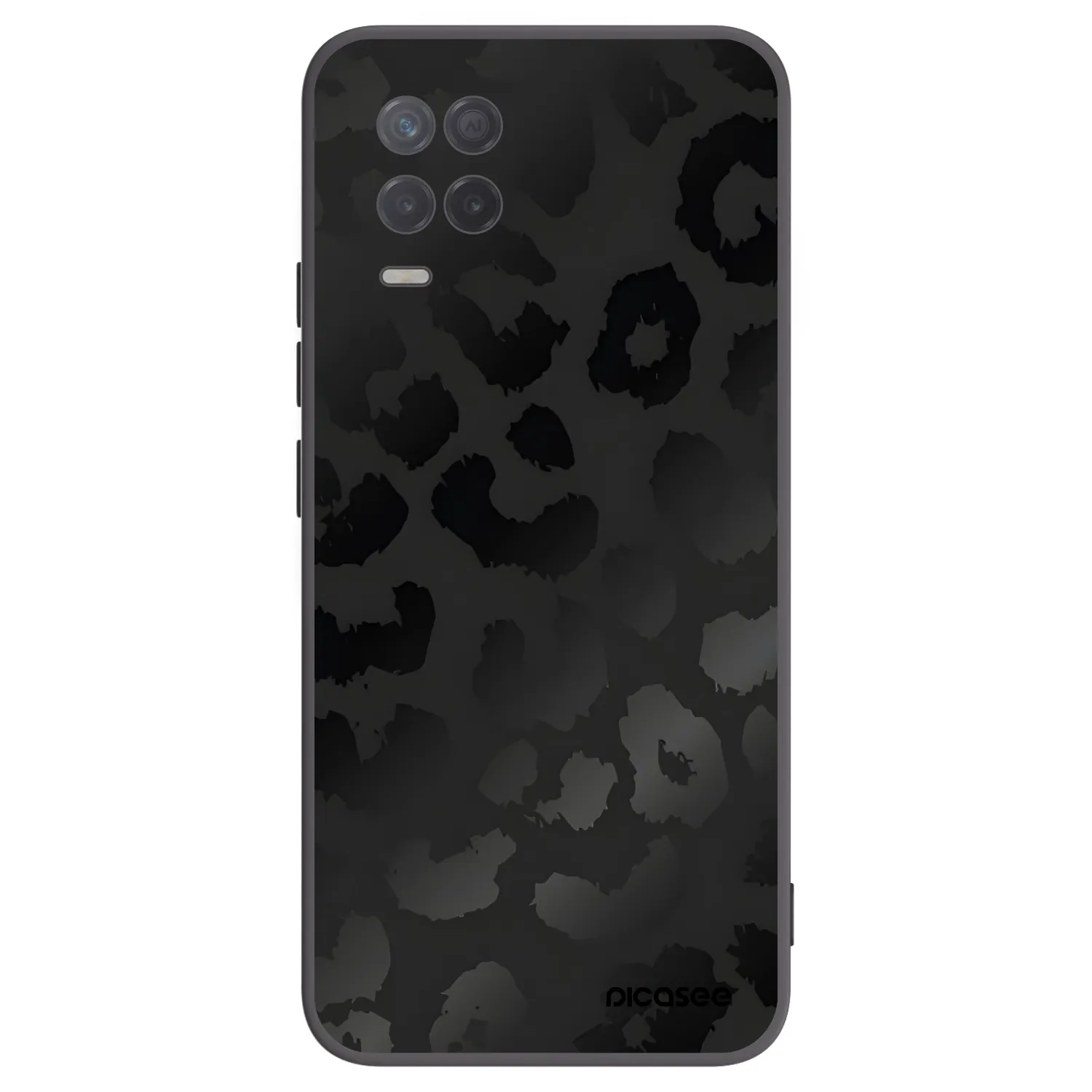 Picasee husă neagră din silicon pentru Realme 8 5G - Midnight Leopard