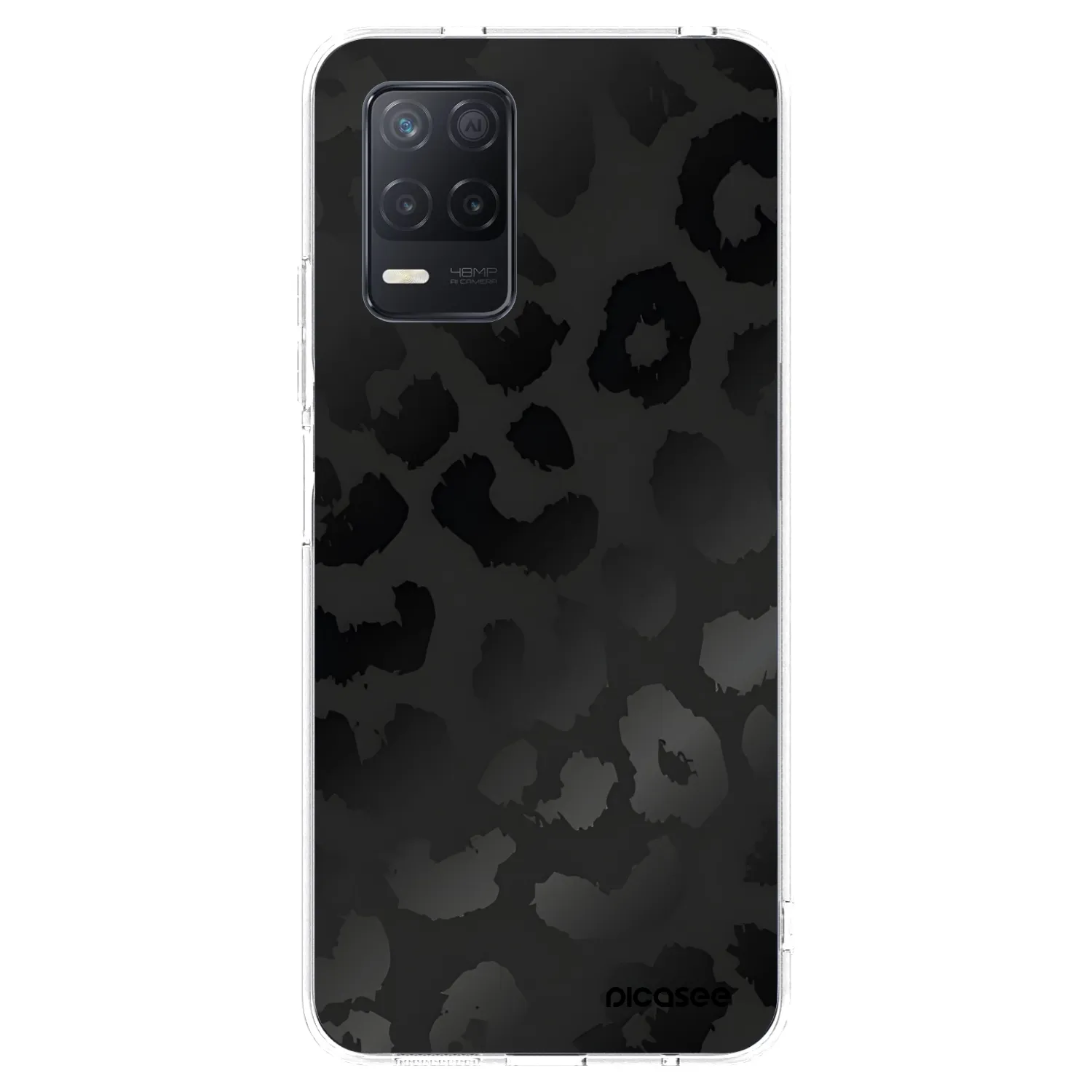 Picasee husă transparentă din silicon pentru Realme 8 5G - Midnight Leopard