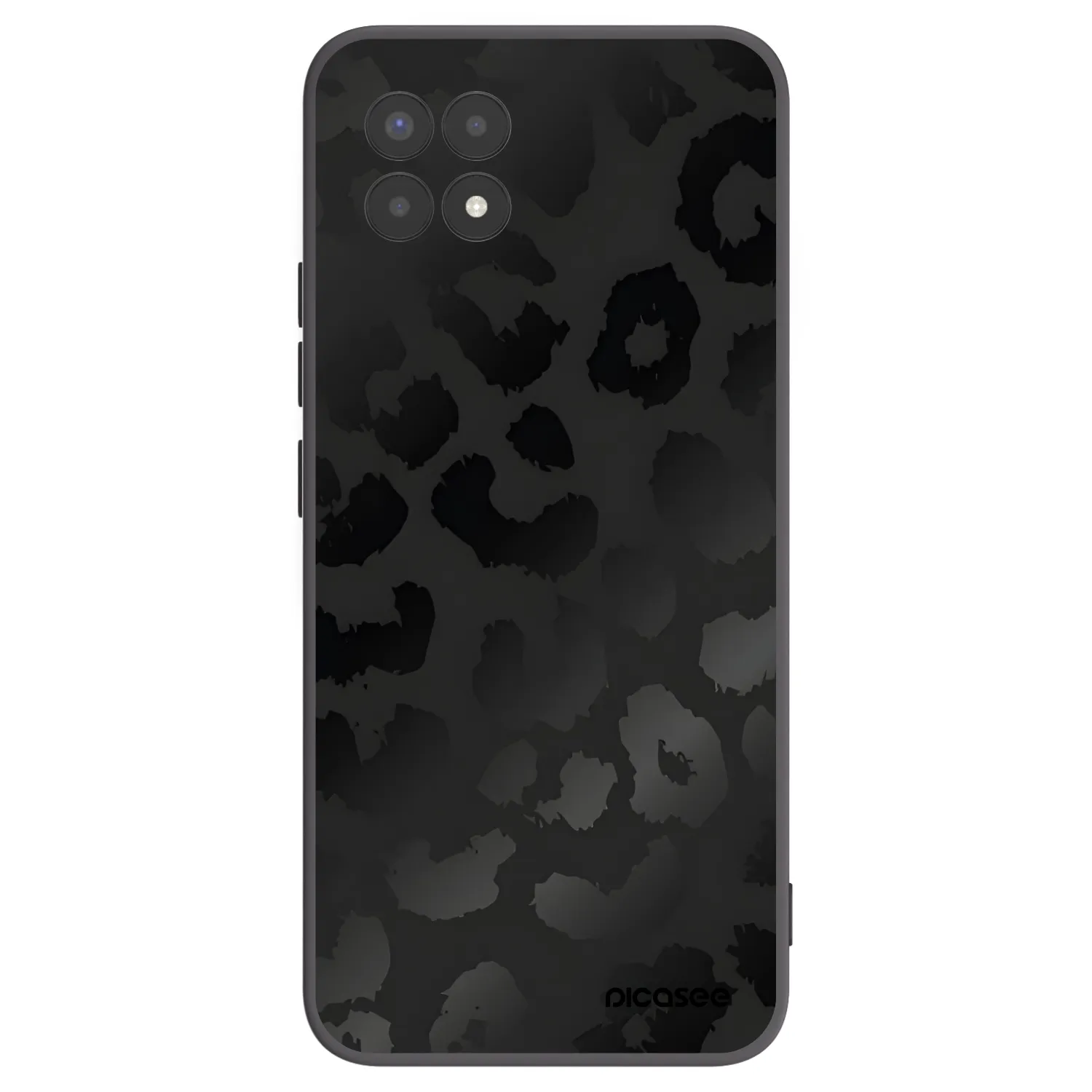 Picasee husă neagră din silicon pentru Realme 8i - Midnight Leopard