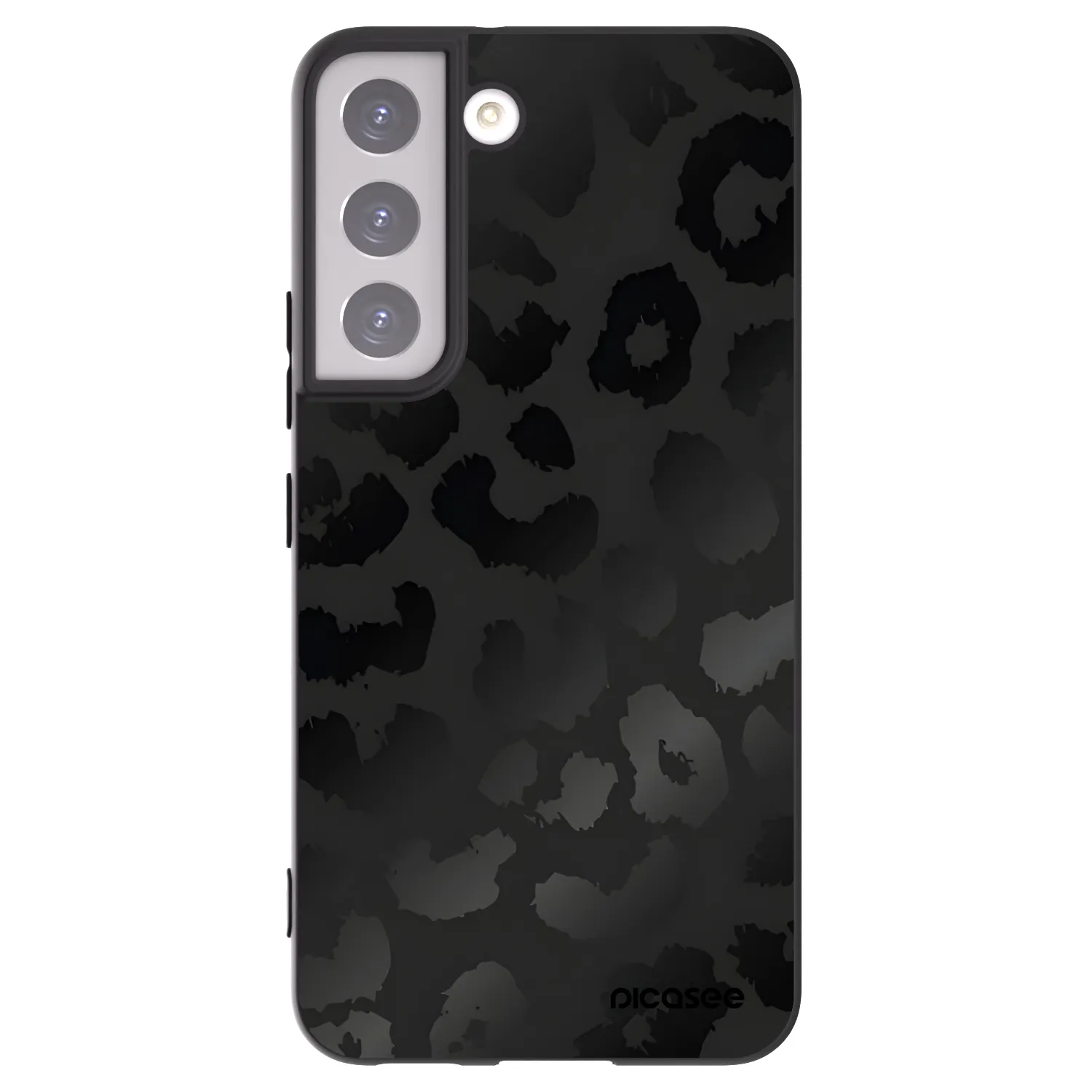 Picasee husă neagră din silicon pentru Samsung Galaxy S22 5G - Midnight Leopard
