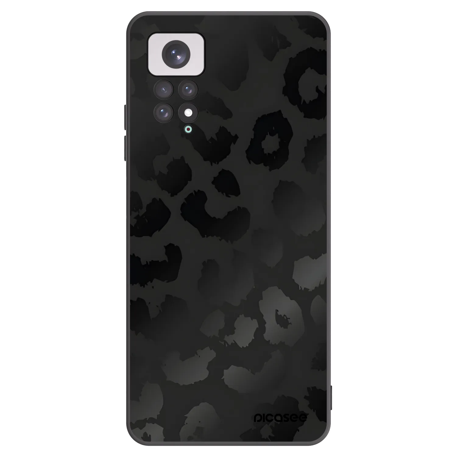 Picasee husă neagră din silicon pentru Xiaomi Redmi Note 11 - Midnight Leopard
