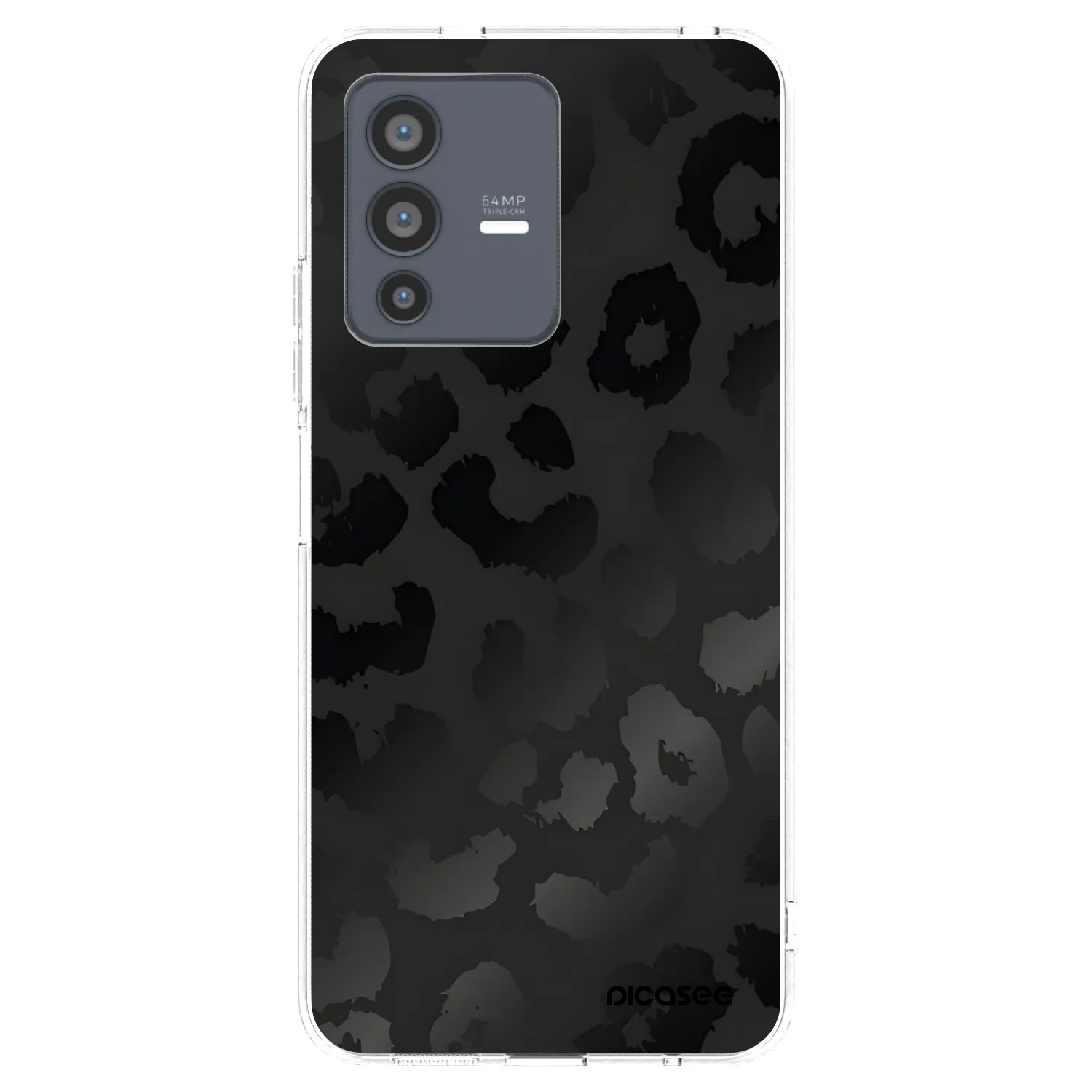 Picasee husă transparentă din silicon pentru Vivo V23 5G - Midnight Leopard