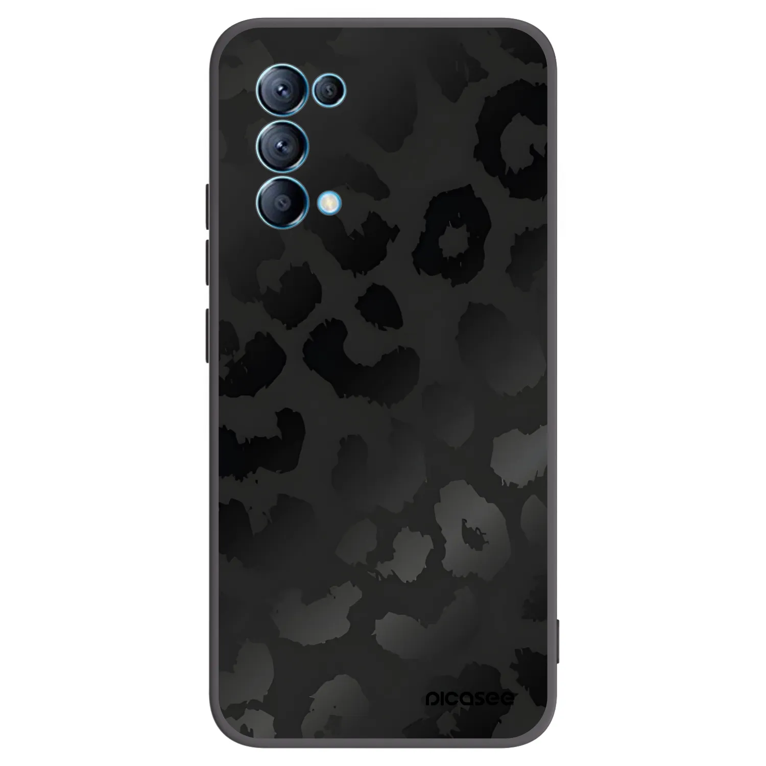 Picasee husă neagră din silicon pentru OPPO Reno 5 5G - Midnight Leopard