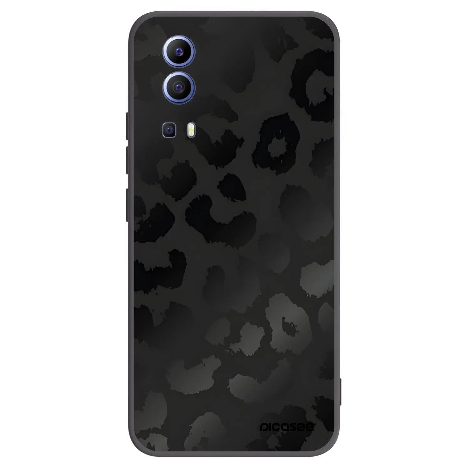 Picasee husă neagră din silicon pentru Vivo Y52 5G - Midnight Leopard