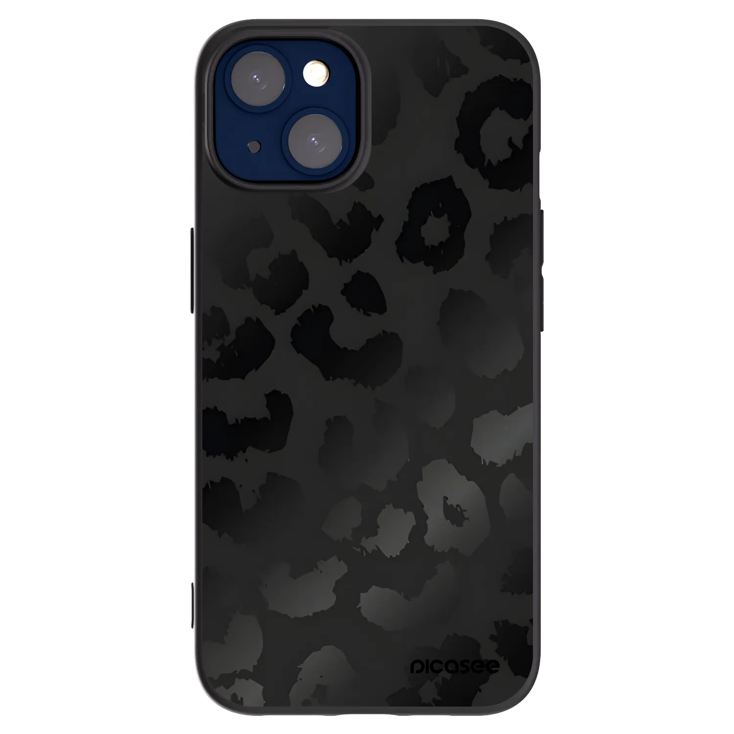 Picasee husă neagră din silicon pentru Apple iPhone 14 - Midnight Leopard