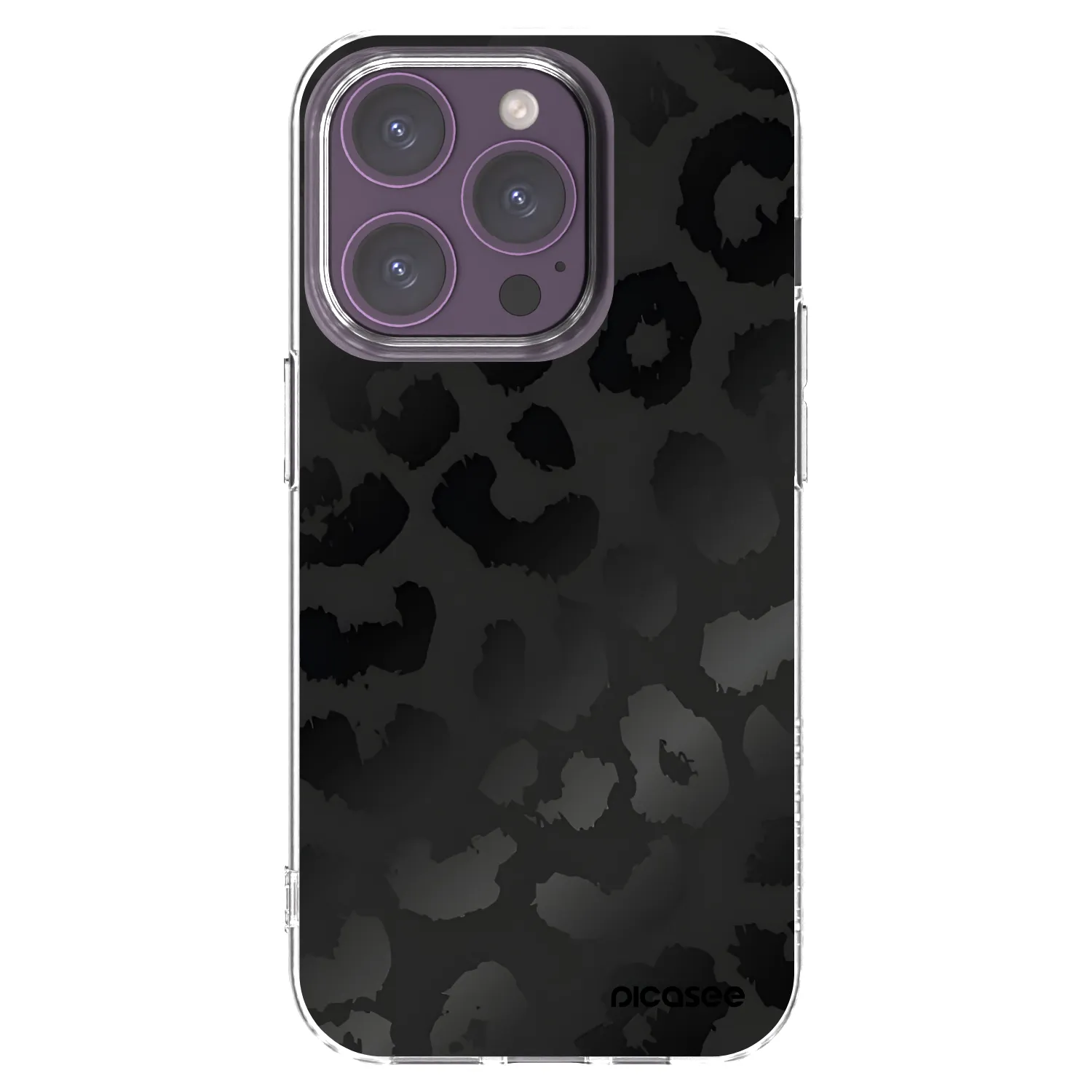 Picasee husă transparentă din silicon pentru Apple iPhone 14 Pro - Midnight Leopard