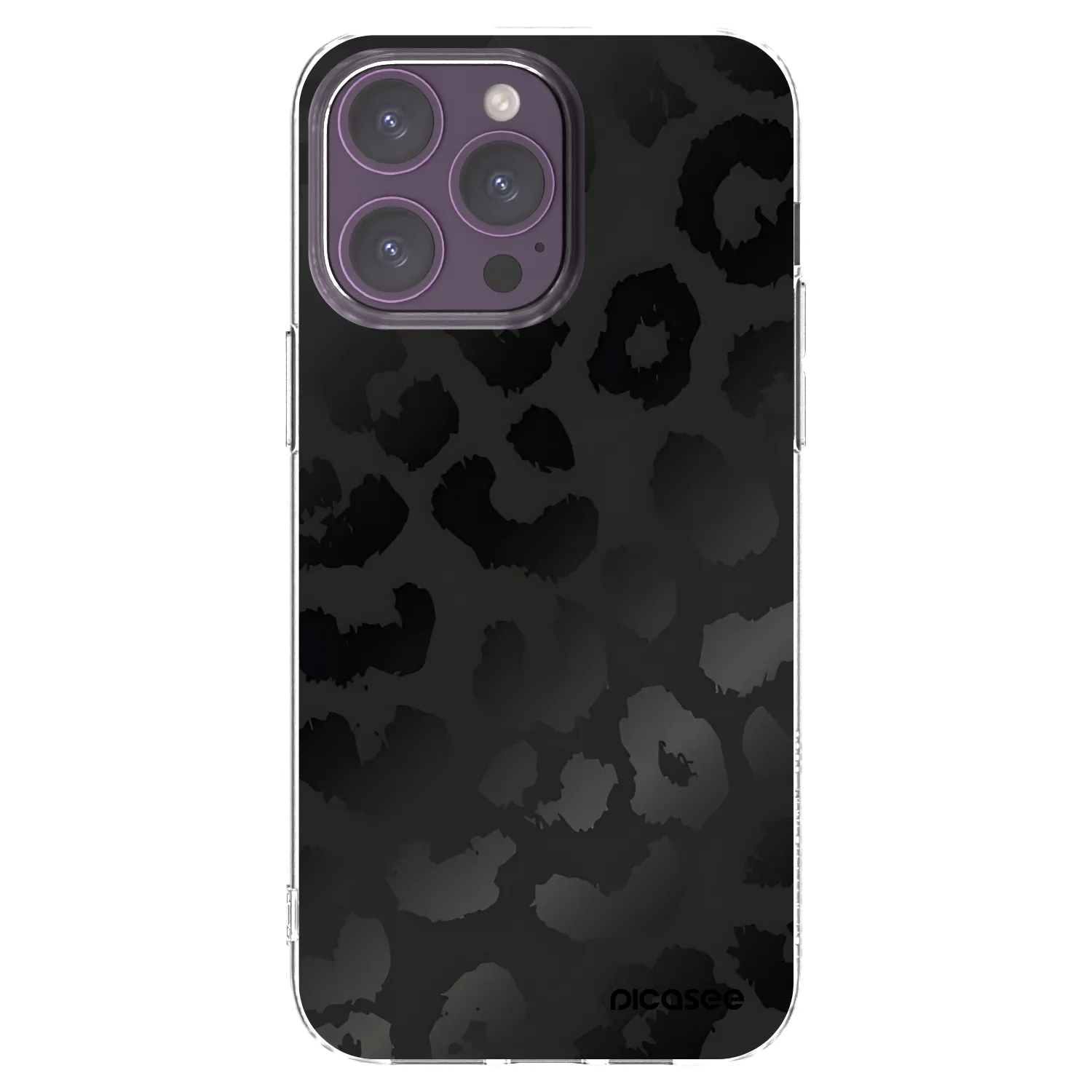 Picasee husă transparentă din silicon pentru Apple iPhone 14 Pro Max - Midnight Leopard