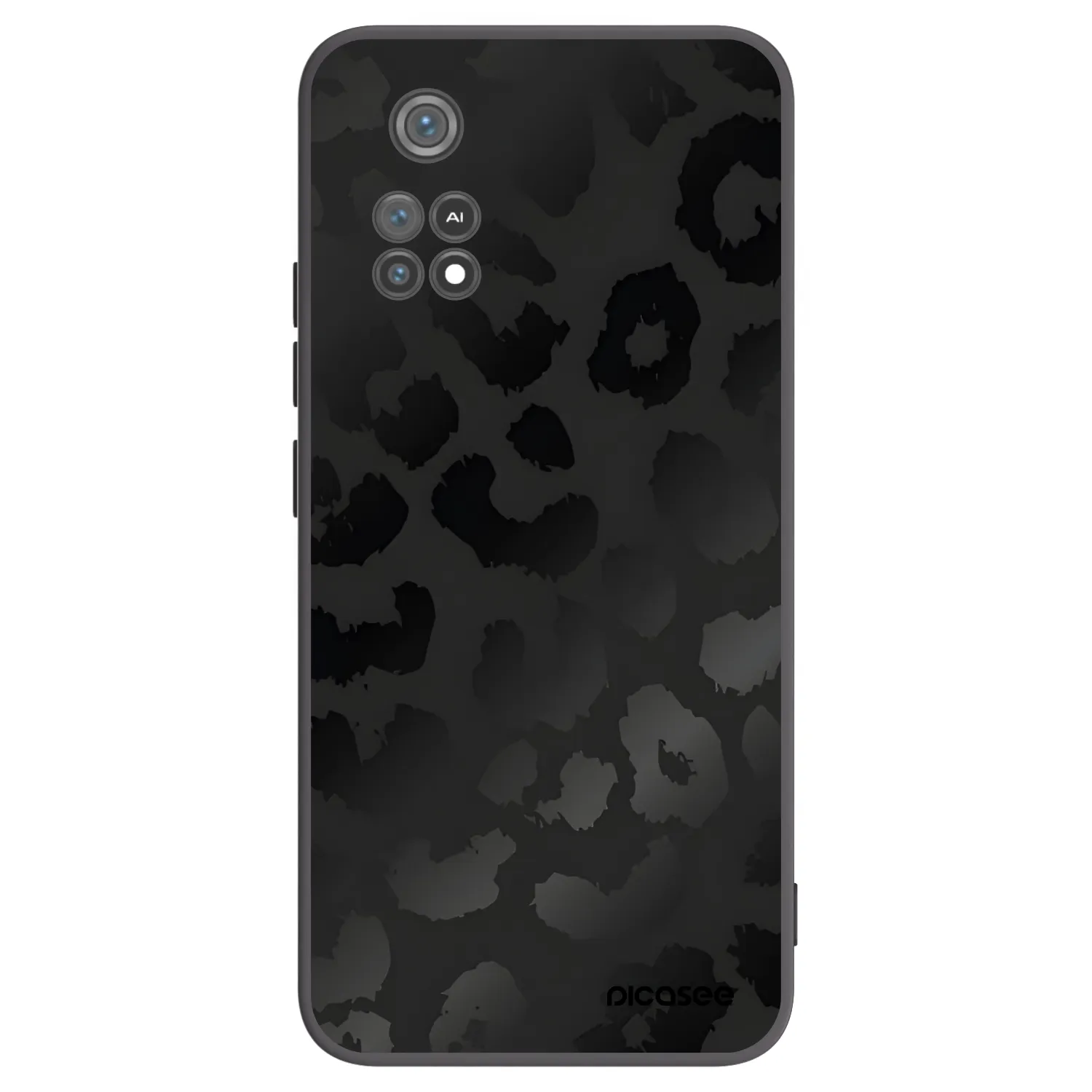 Picasee husă neagră din silicon pentru Xiaomi Poco M4 Pro - Midnight Leopard