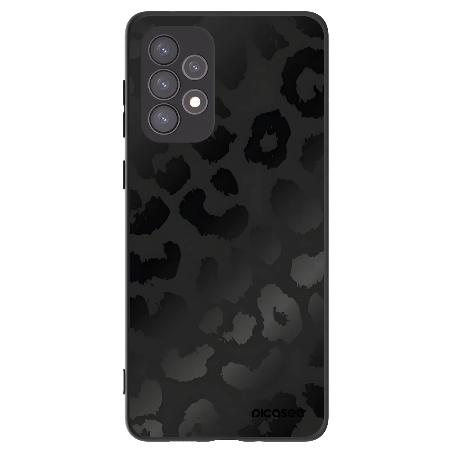 Picasee husă neagră din silicon pentru Samsung Galaxy A73 5G - Midnight Leopard
