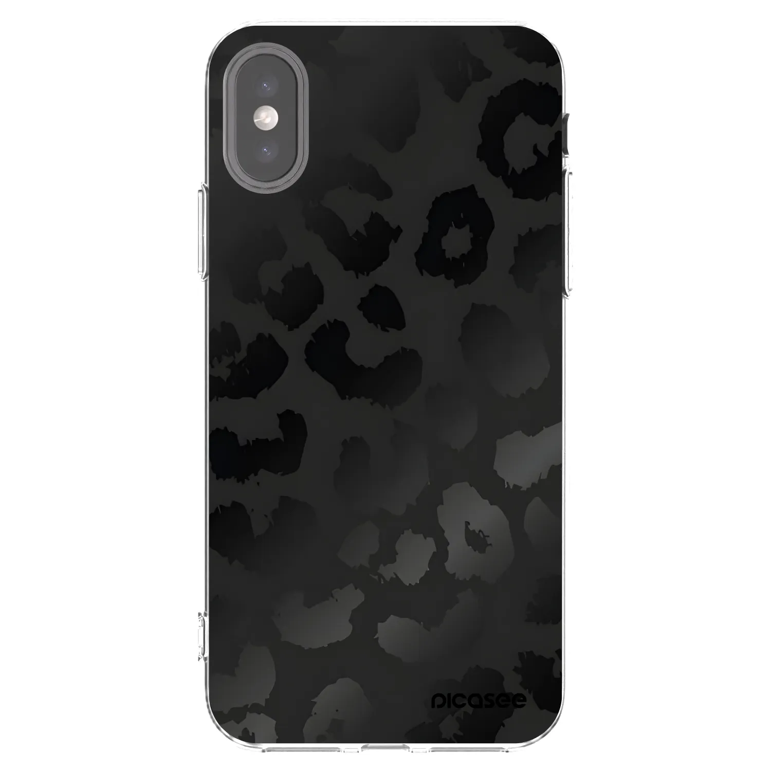 Picasee husă transparentă din silicon pentru Apple iPhone X/XS - Midnight Leopard