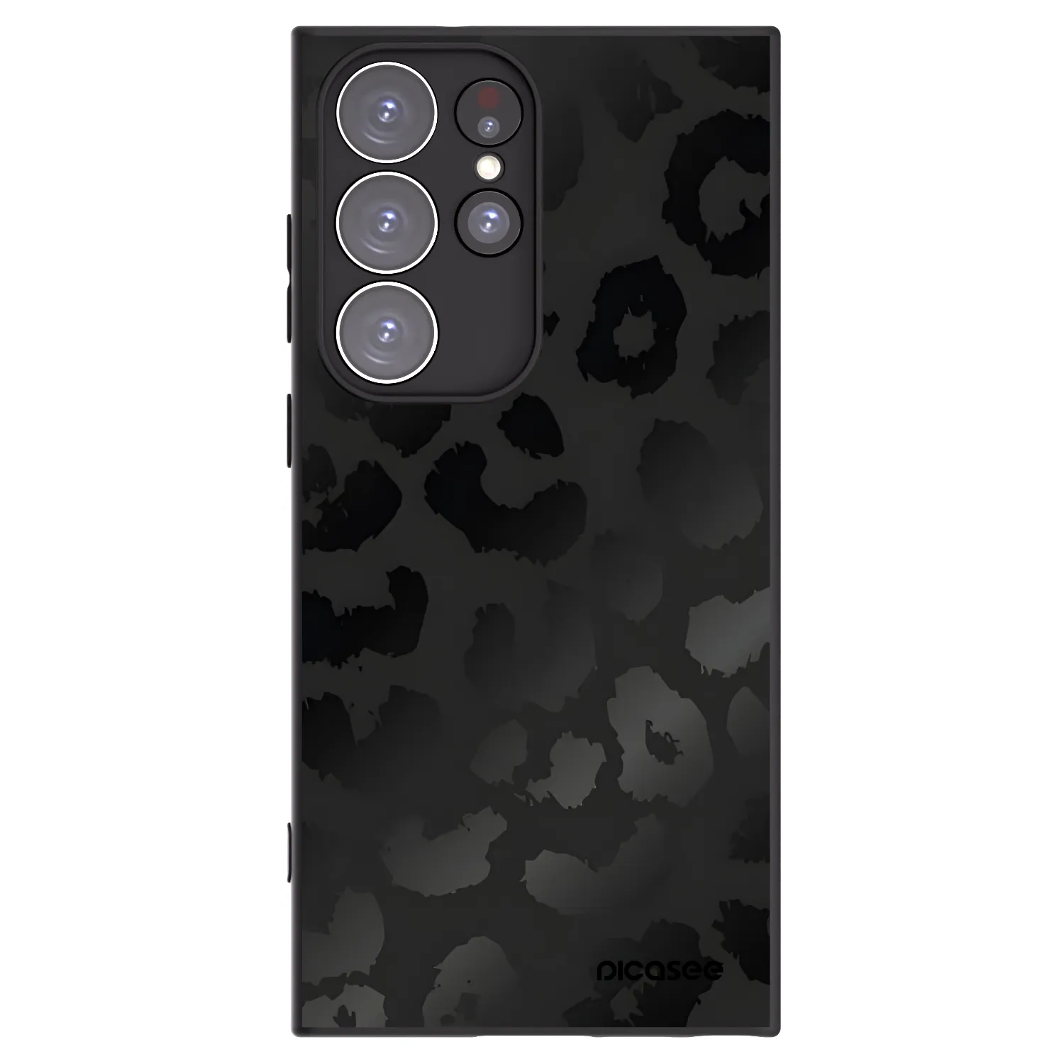 Picasee husă neagră din silicon pentru Samsung Galaxy S23 Ultra 5G - Midnight Leopard