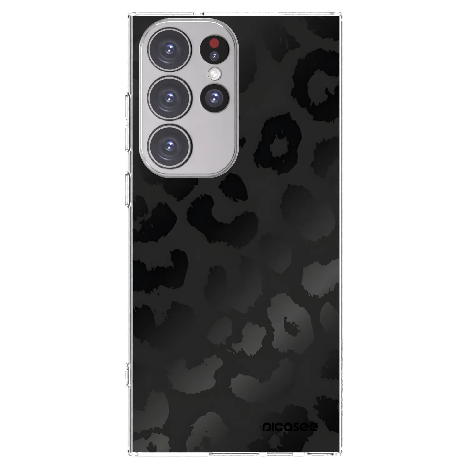 Picasee husă transparentă din silicon pentru Samsung Galaxy S23 Ultra 5G - Midnight Leopard