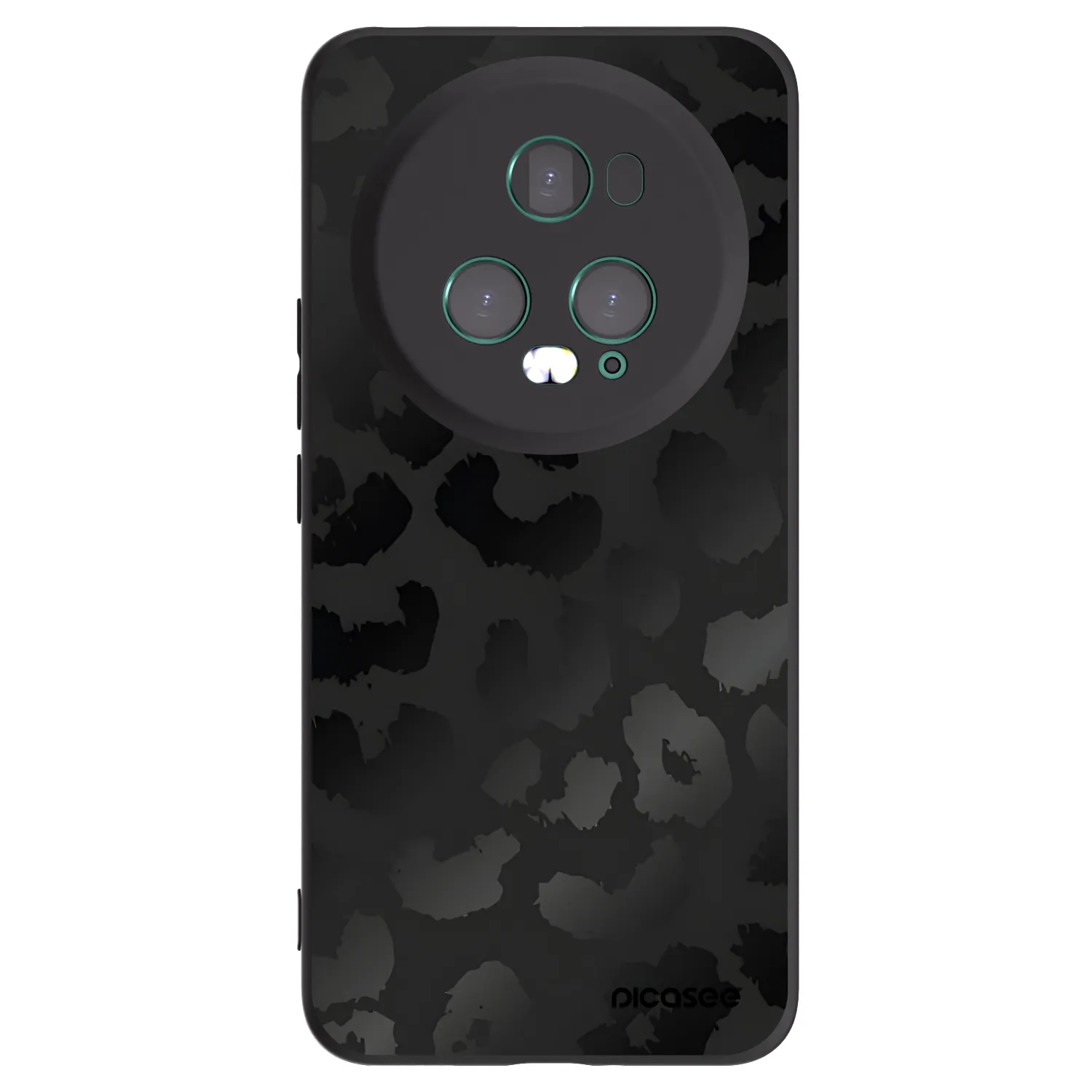 Picasee husă neagră din silicon pentru Honor Magic5 Pro - Midnight Leopard