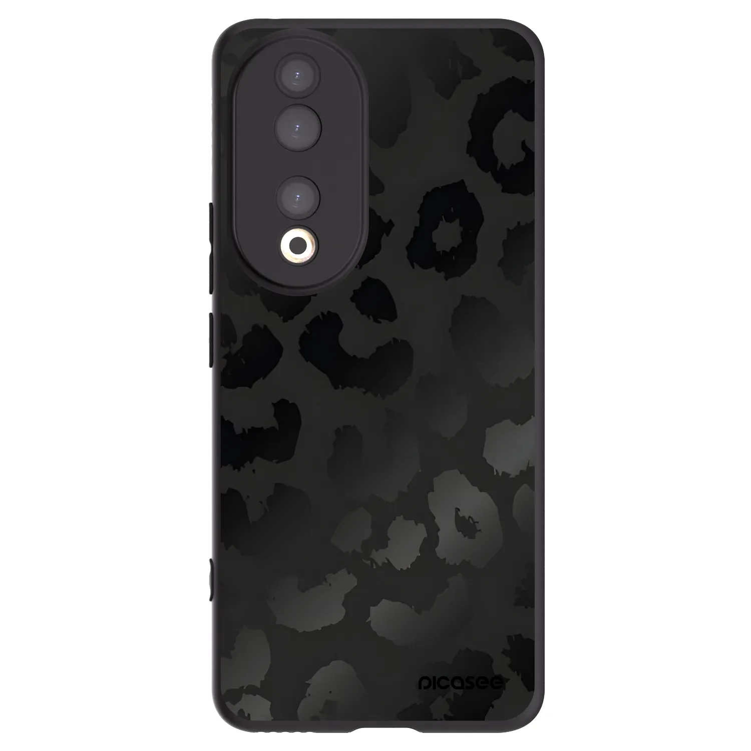 Picasee husă neagră din silicon pentru Honor 90 5G - Midnight Leopard