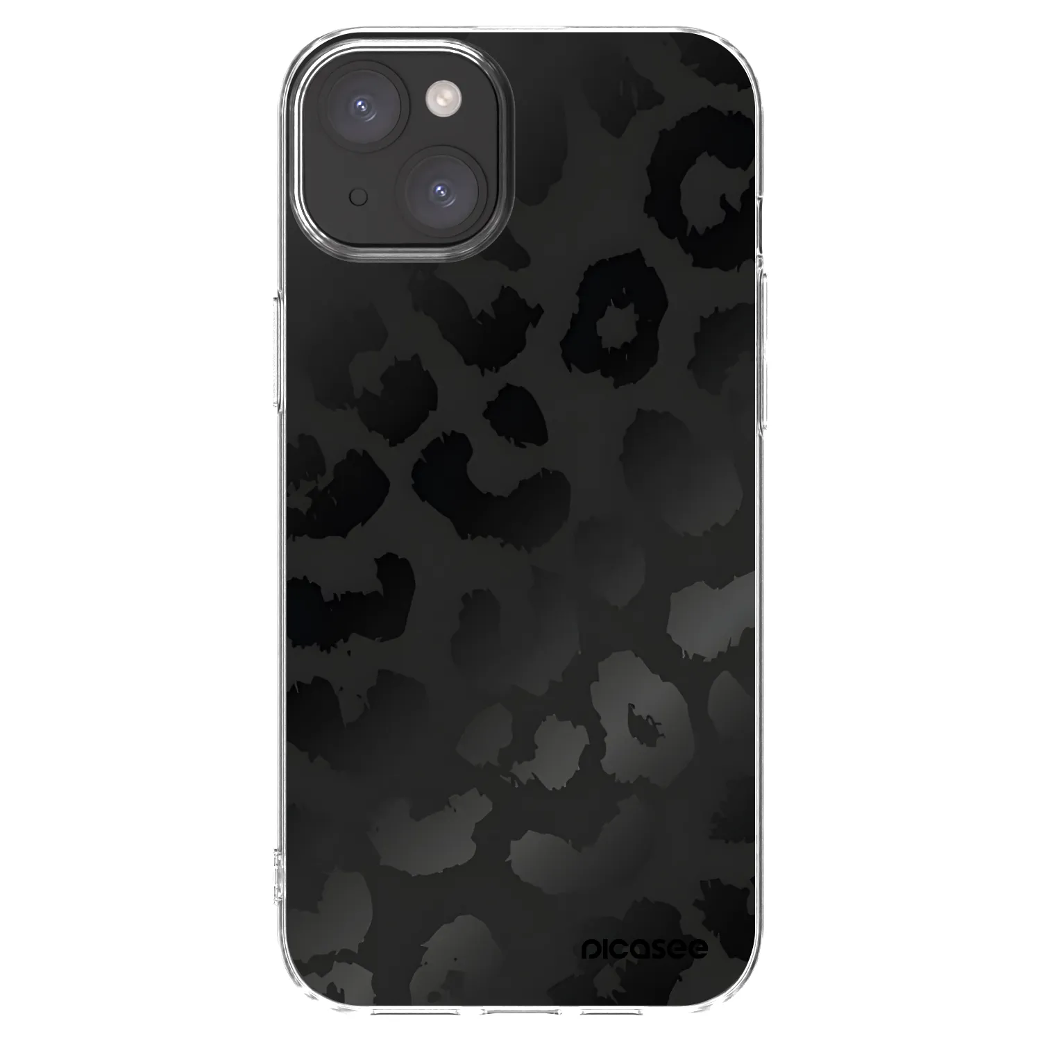 Picasee husă transparentă din silicon pentru Apple iPhone 15 Plus - Midnight Leopard