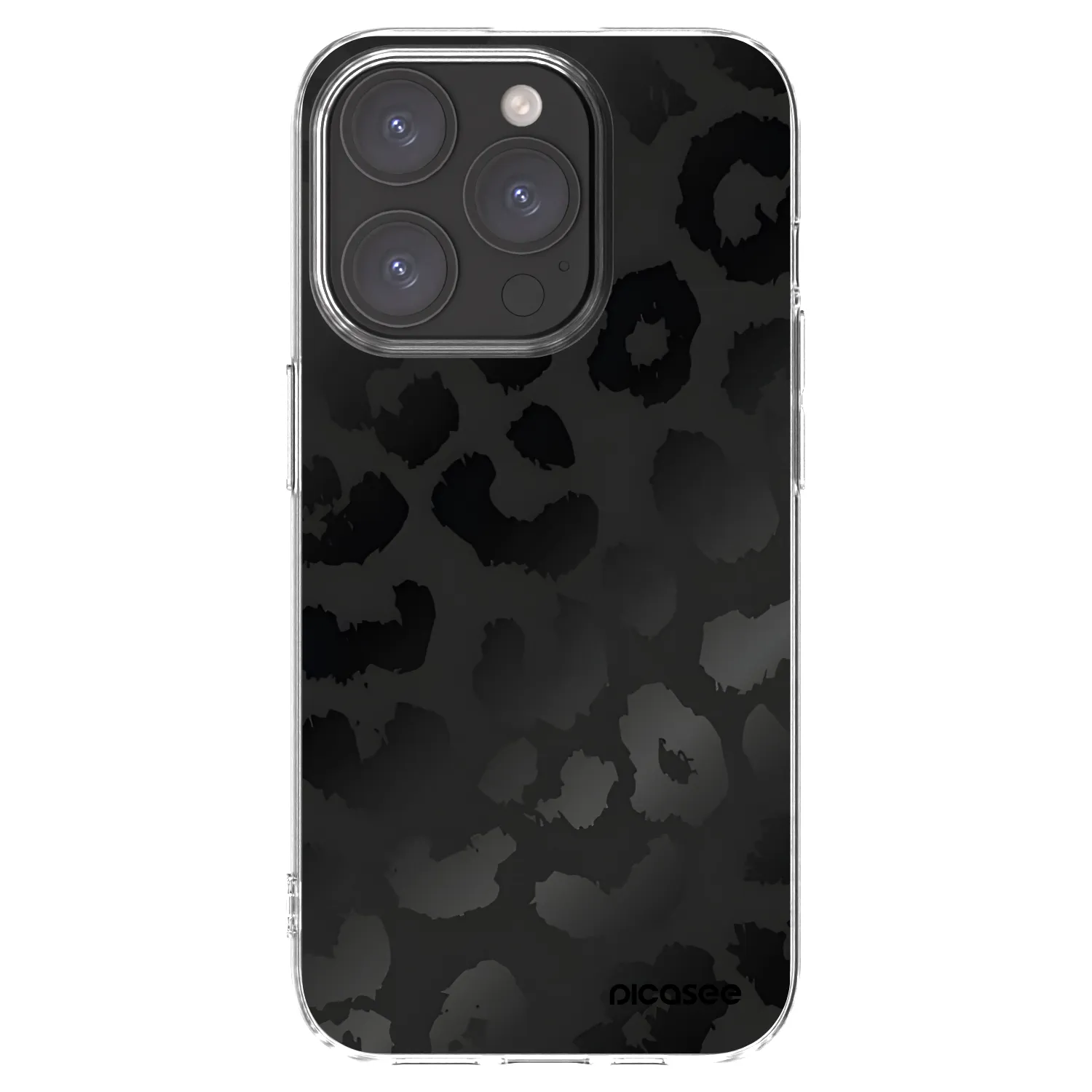 Picasee husă transparentă din silicon pentru Apple iPhone 15 Pro - Midnight Leopard