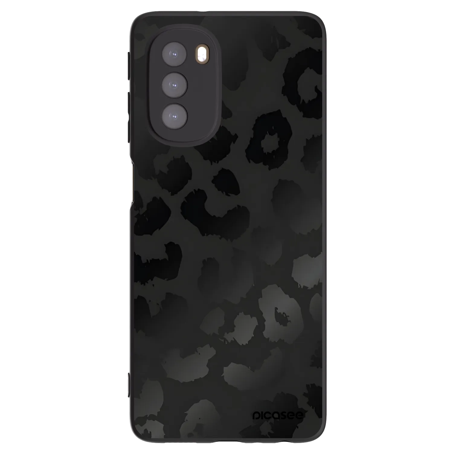 Picasee husă neagră din silicon pentru Motorola Moto G51 - Midnight Leopard
