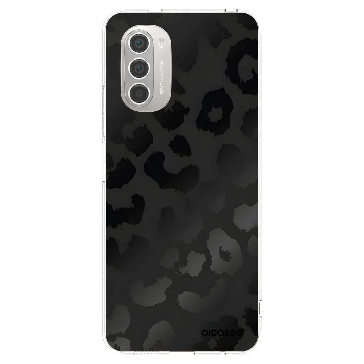 Picasee husă transparentă din silicon pentru Motorola Moto G51 - Midnight Leopard
