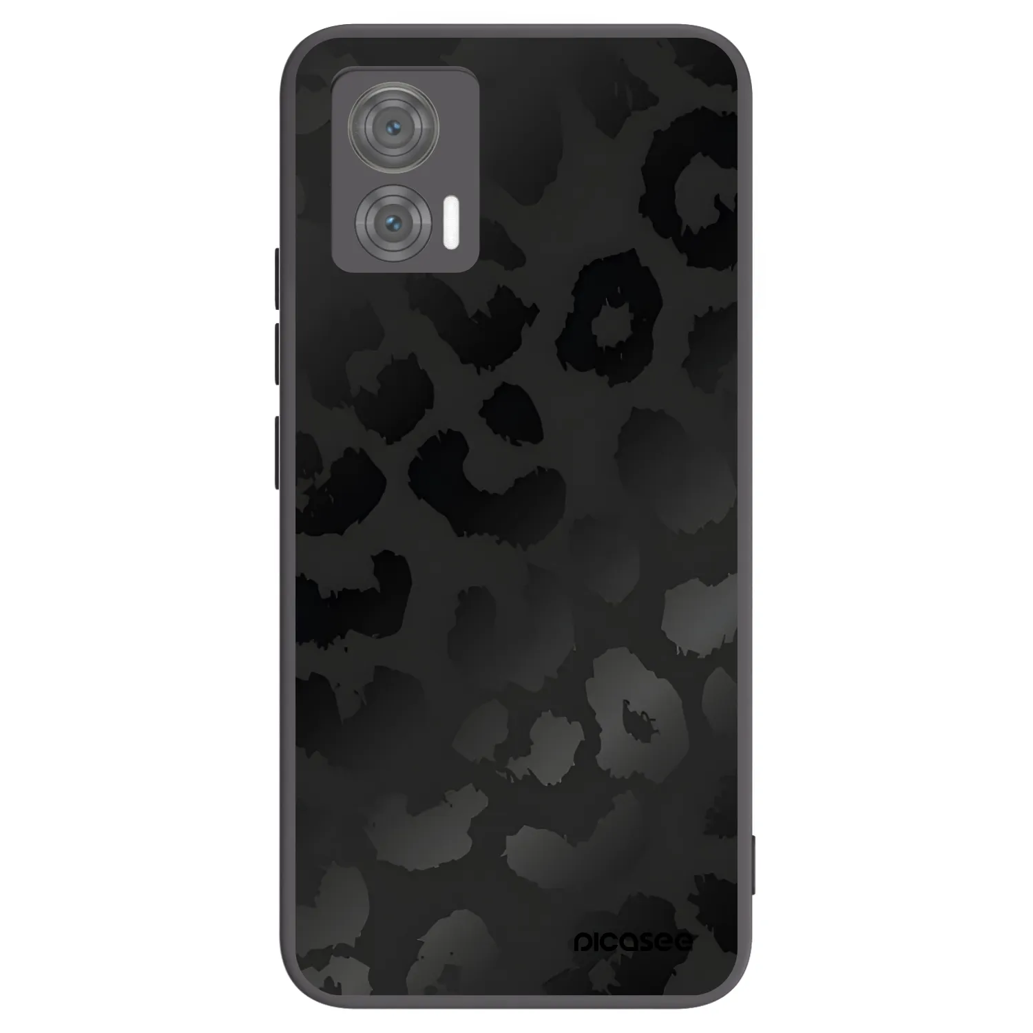 Picasee husă neagră din silicon pentru Motorola Edge 30 Neo - Midnight Leopard