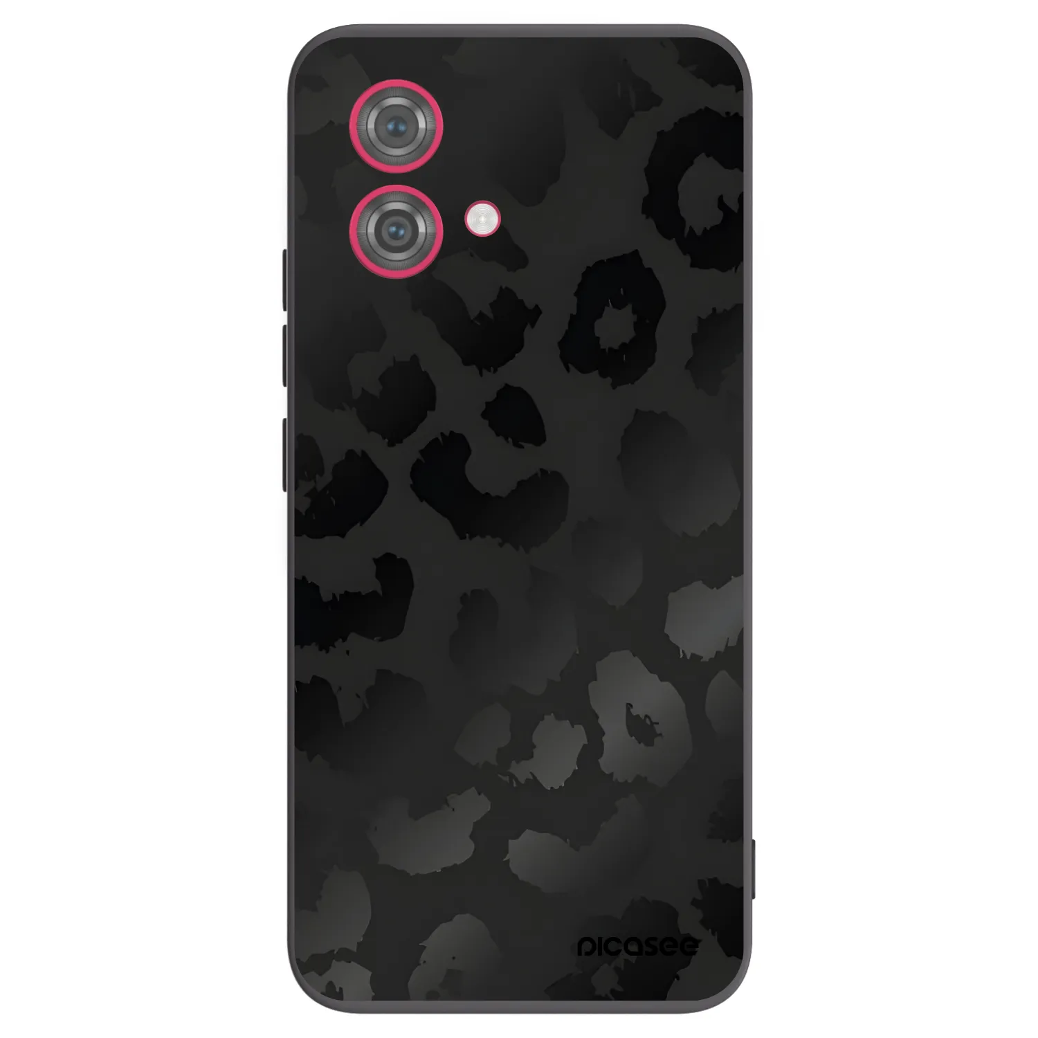 Picasee husă neagră din silicon pentru Motorola Moto G84 5G - Midnight Leopard