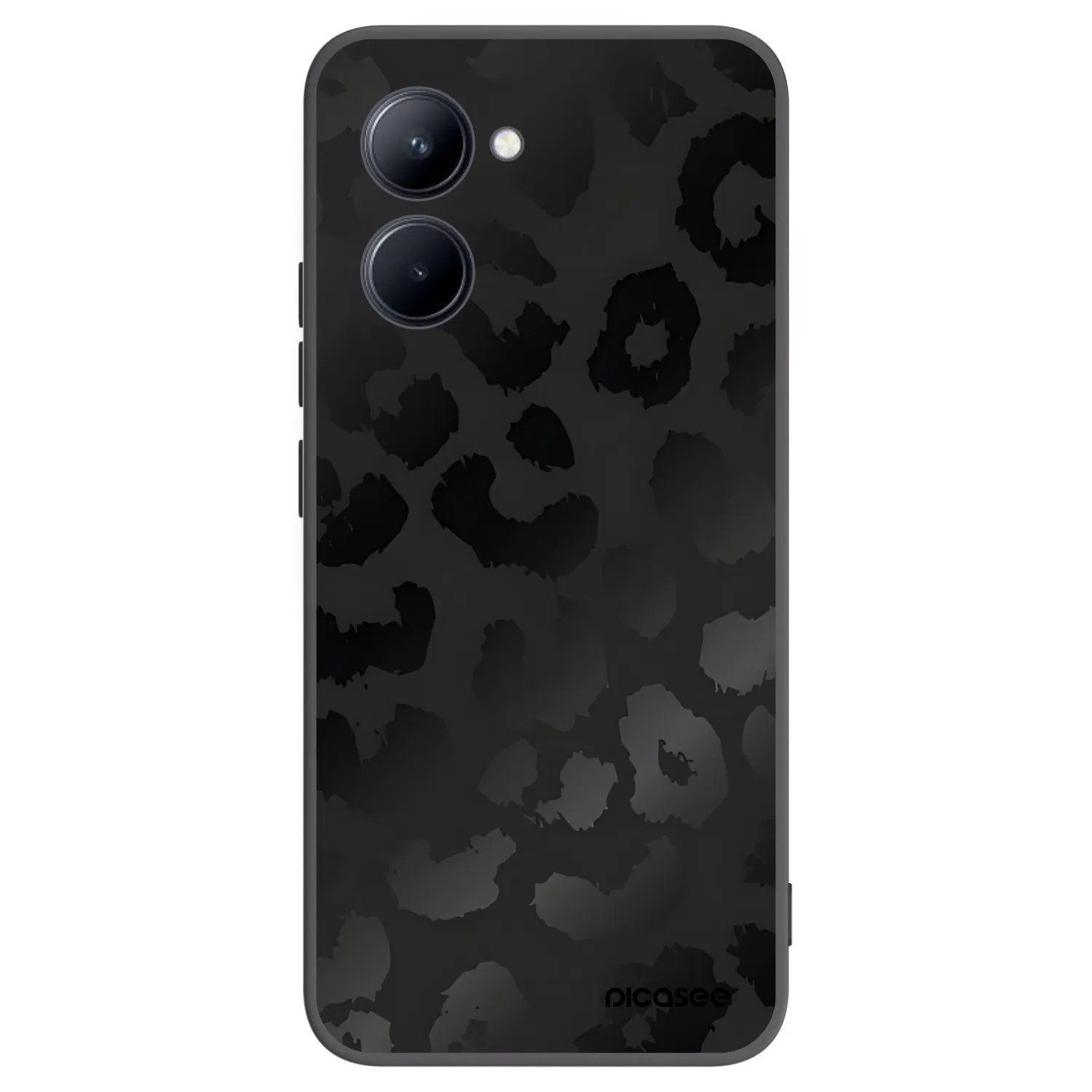 Picasee husă neagră din silicon pentru Realme C33 (2023) - Midnight Leopard