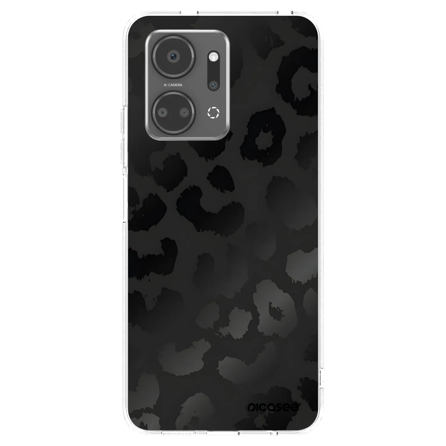 Picasee husă transparentă din silicon pentru Honor X7a - Midnight Leopard