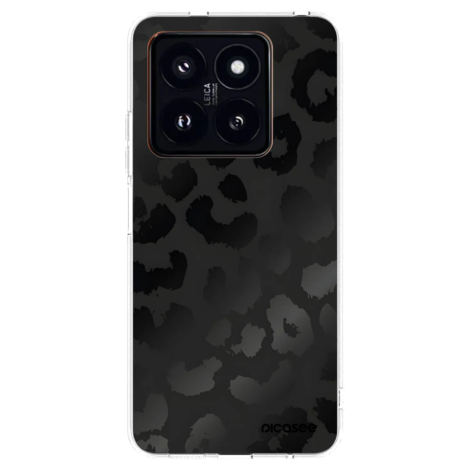 Picasee husă transparentă din silicon pentru Xiaomi 14 Pro - Midnight Leopard